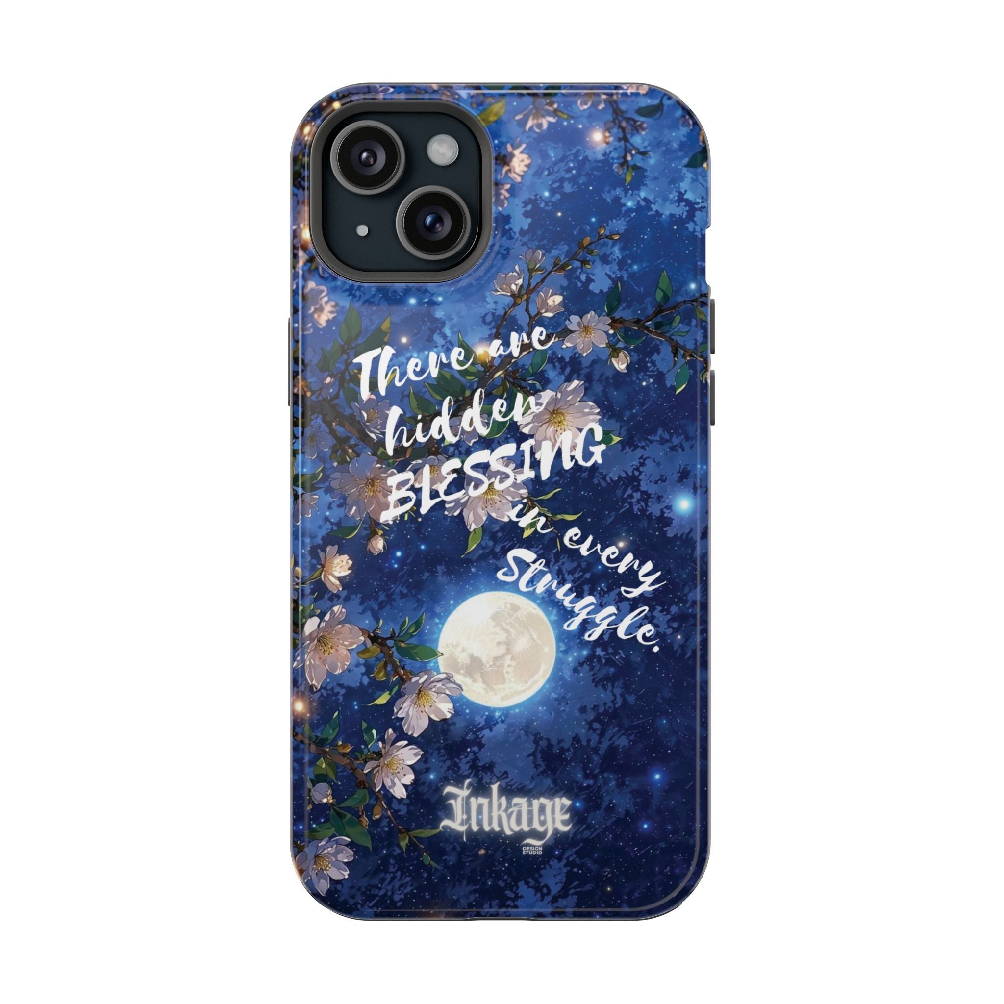 “Moonlit Blessing” Magnetic Phone Cases (Quote)