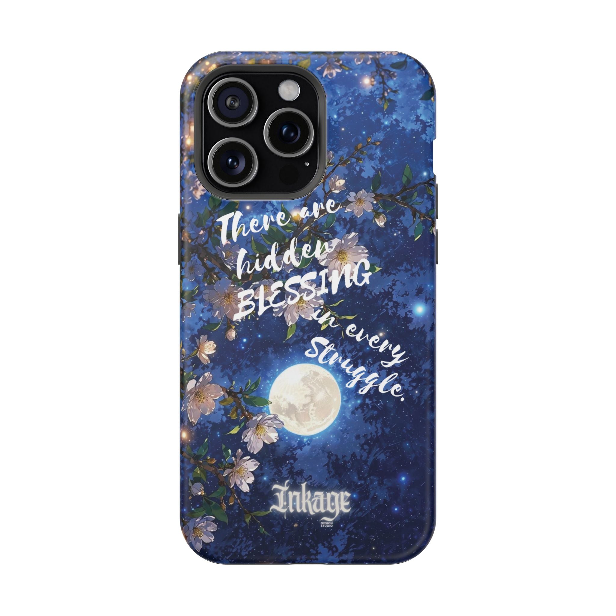 “Moonlit Blessing” Magnetic Phone Cases (Quote)