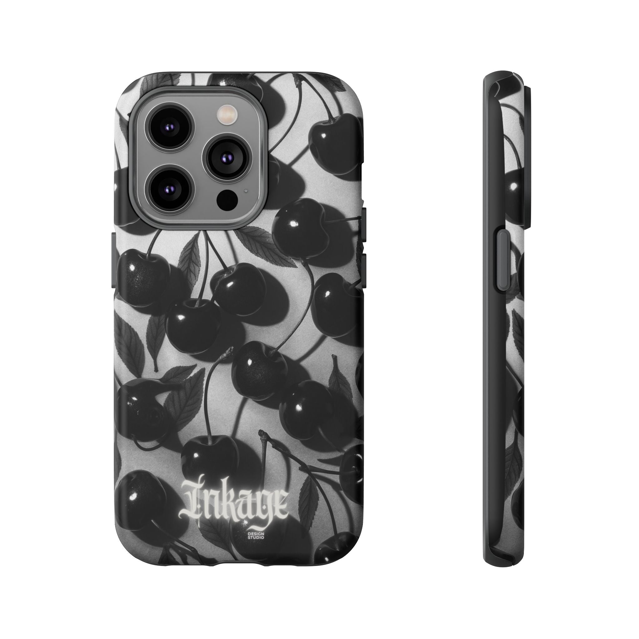 Black Cherry Print Tough Phone Cases (Minimal)