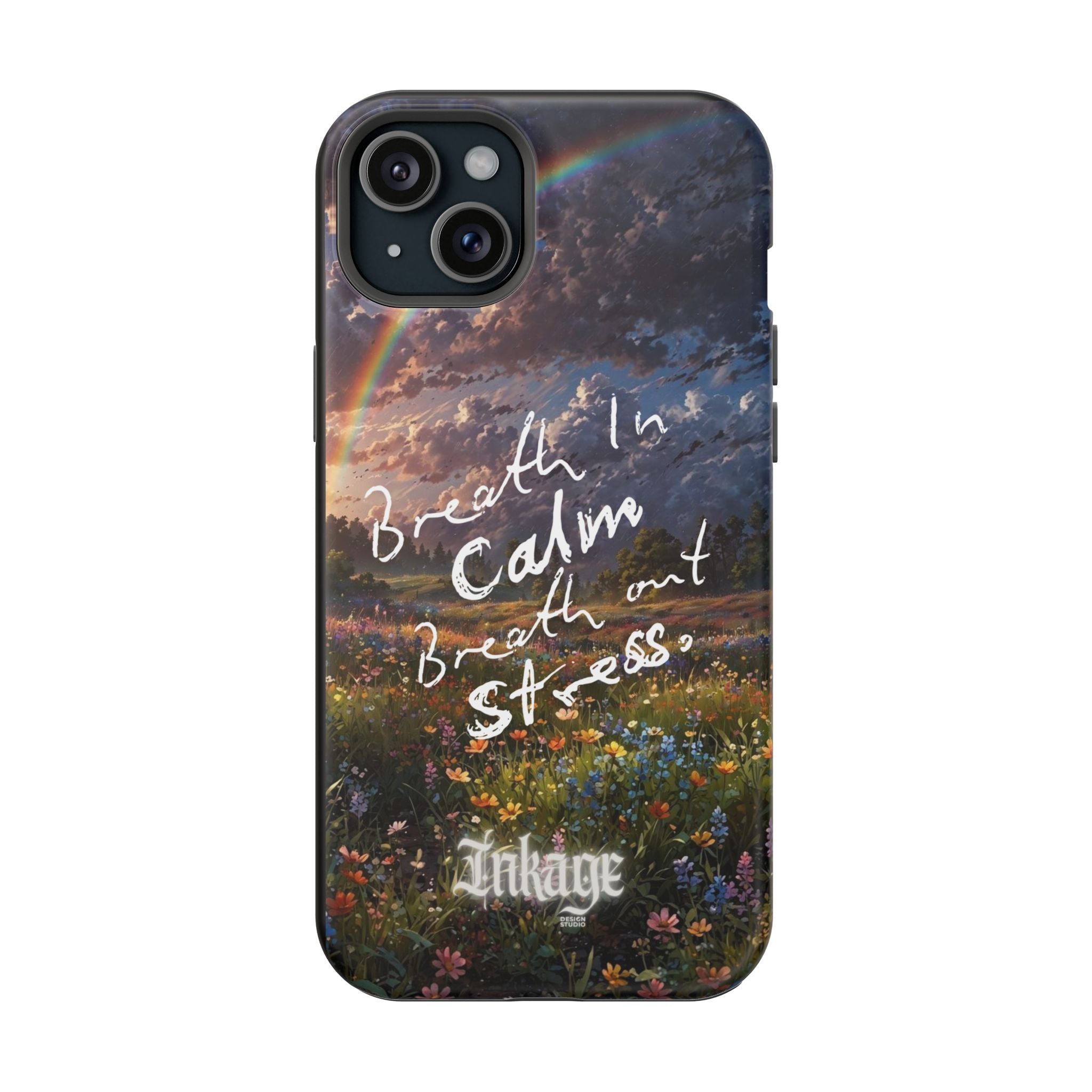 "Breath in Calm Breath out Stress" Magnetic Phone Cases (Quote)