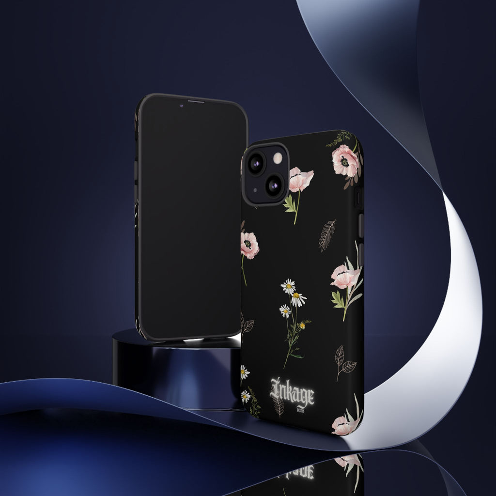 Elegant Black Florals Tough Phone Cases (Minimal)