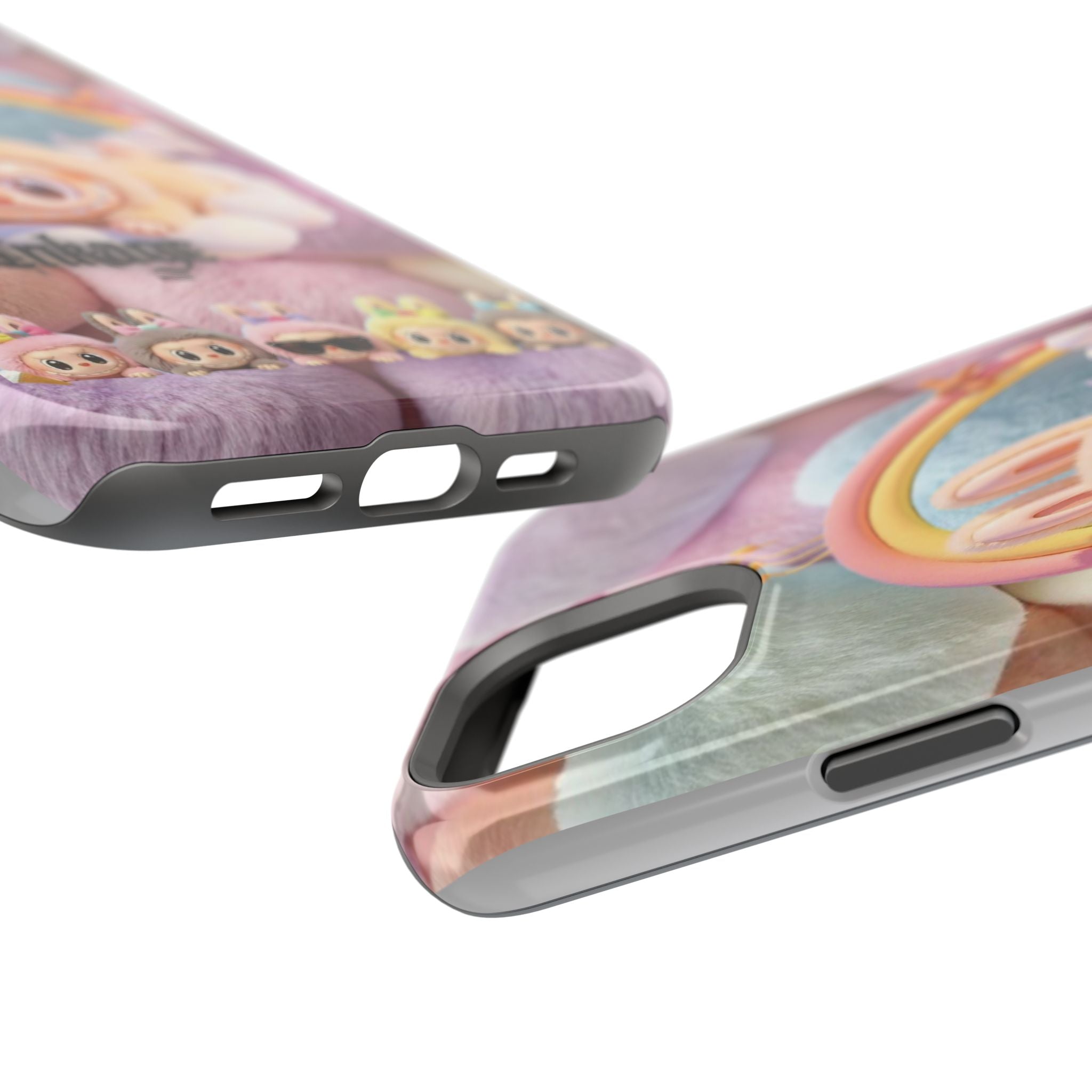 Pastel Rainbow Labubu Magnetic Phone Cases (Animation)