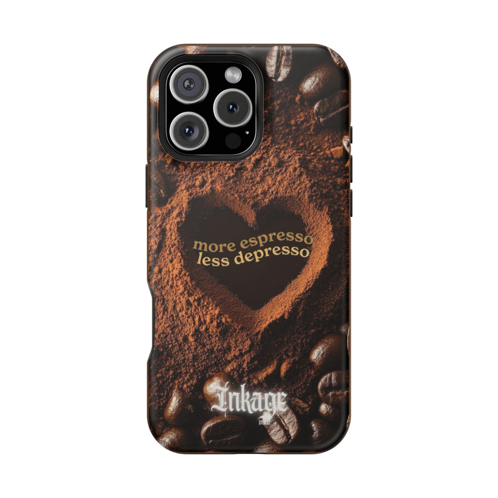 "More Espresso Less Depresso" Magnetic Phone Cases (Quote)
