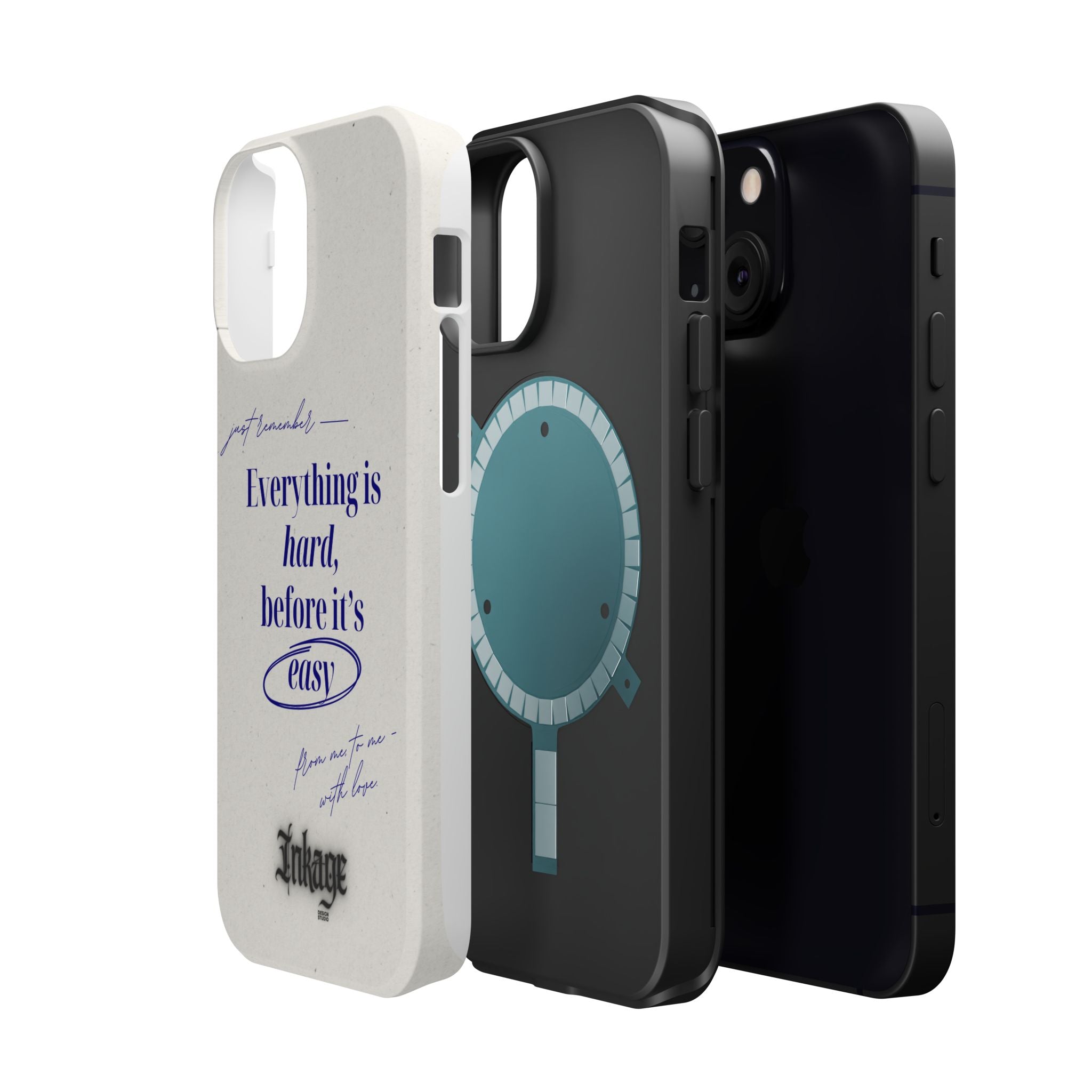 "Everything is hard, before it's easy" Magnetic Phone Case (Quote)