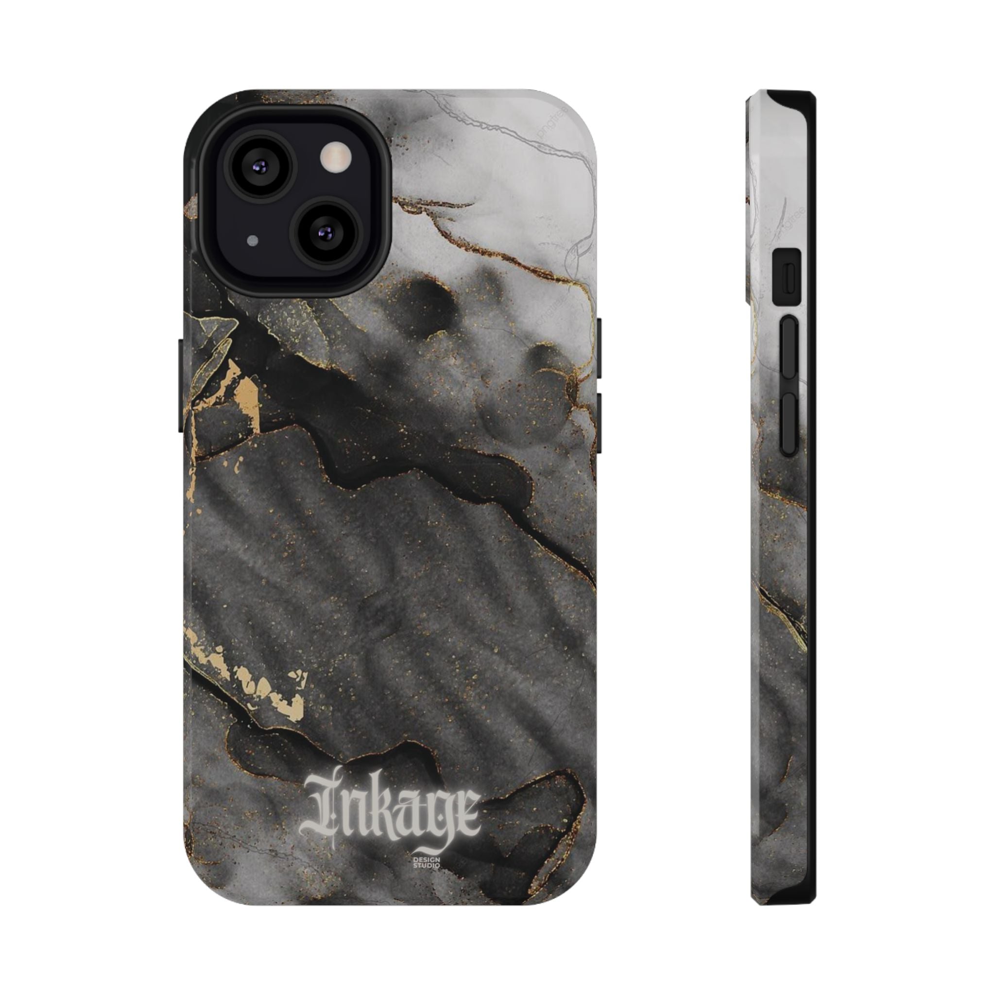 White Noir Marble Gold Foil Magnetic Phone Cases