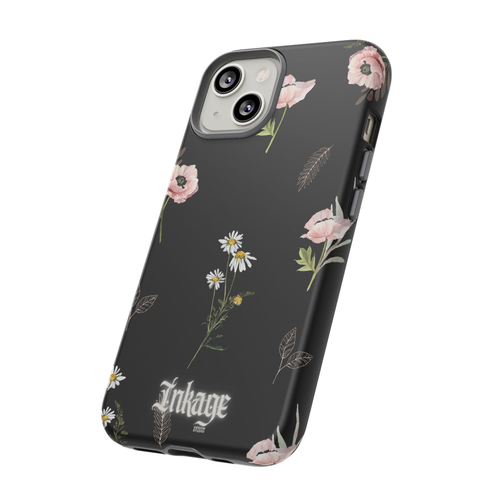 Elegant Black Florals Tough Phone Cases (Minimal)