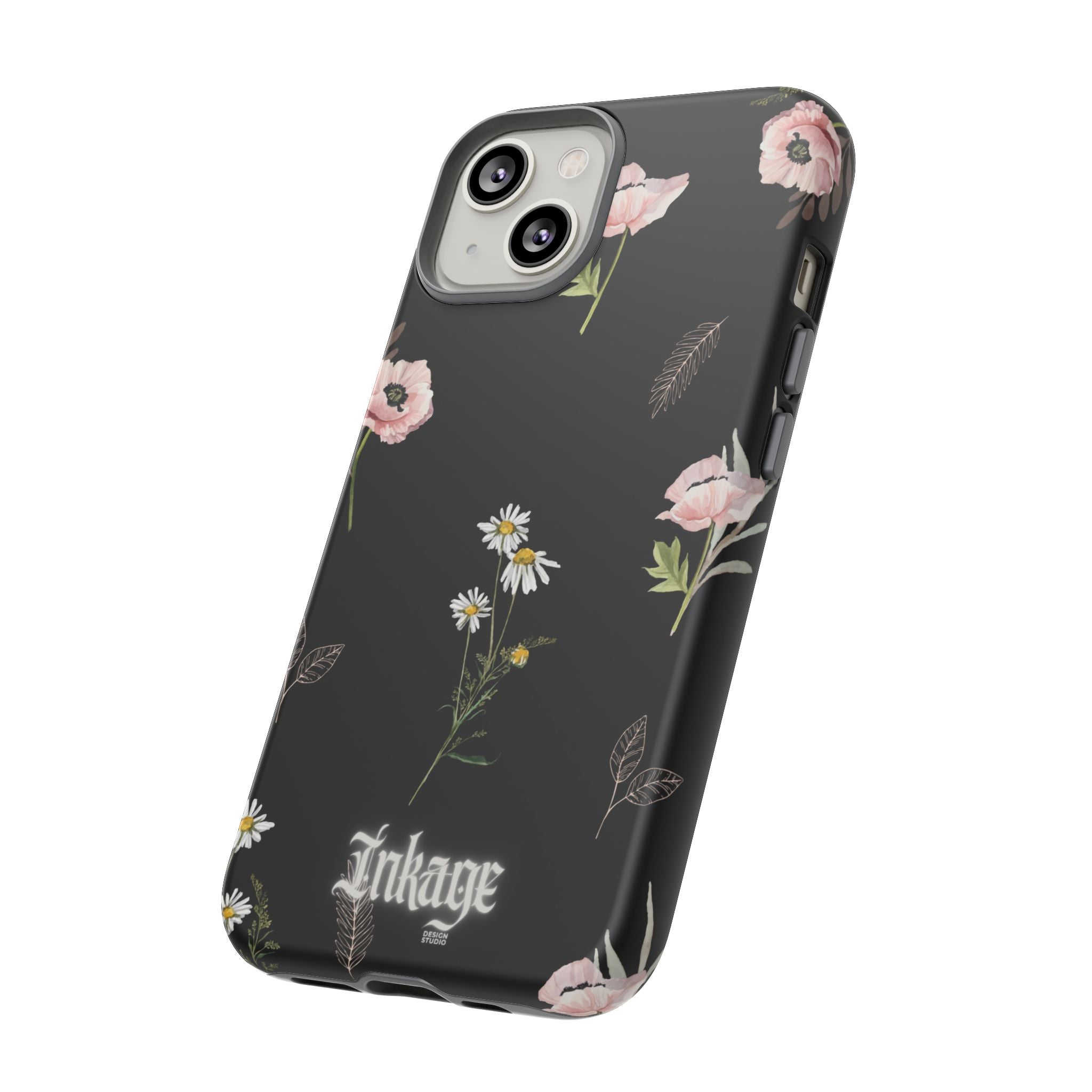 Elegant Black Florals Tough Phone Cases (Minimal)