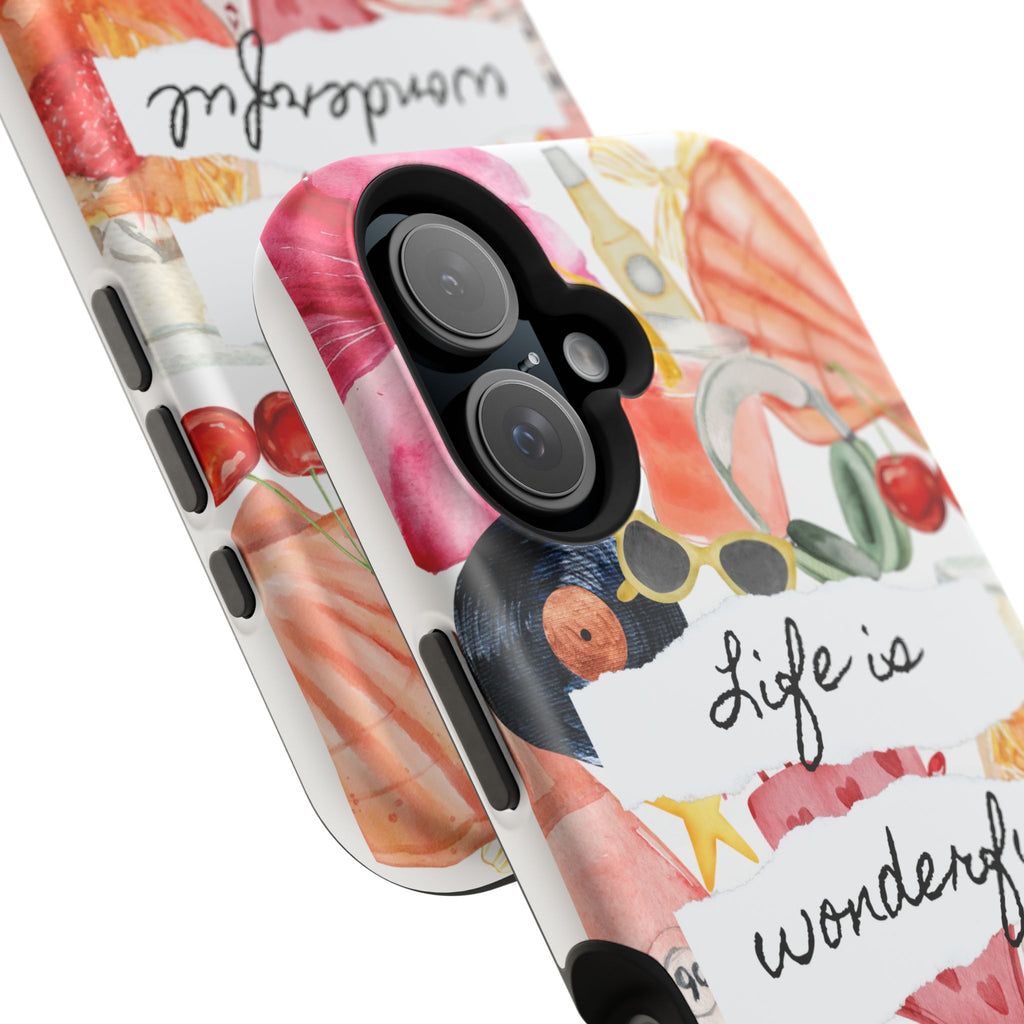 "Life is Wonderful" Quote Magnetic Phone Cases (Quote)