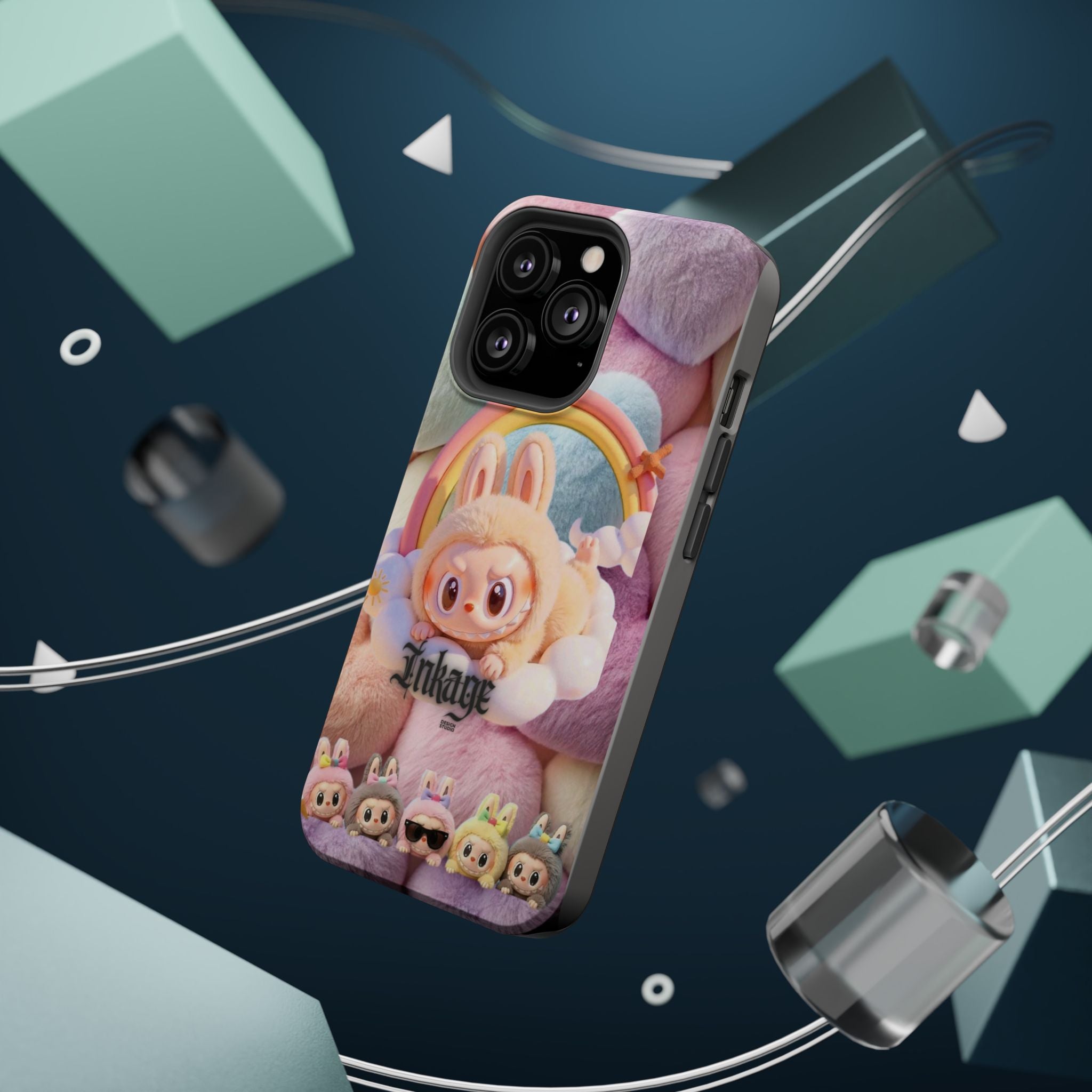 Pastel Rainbow Labubu Magnetic Phone Cases (Animation)