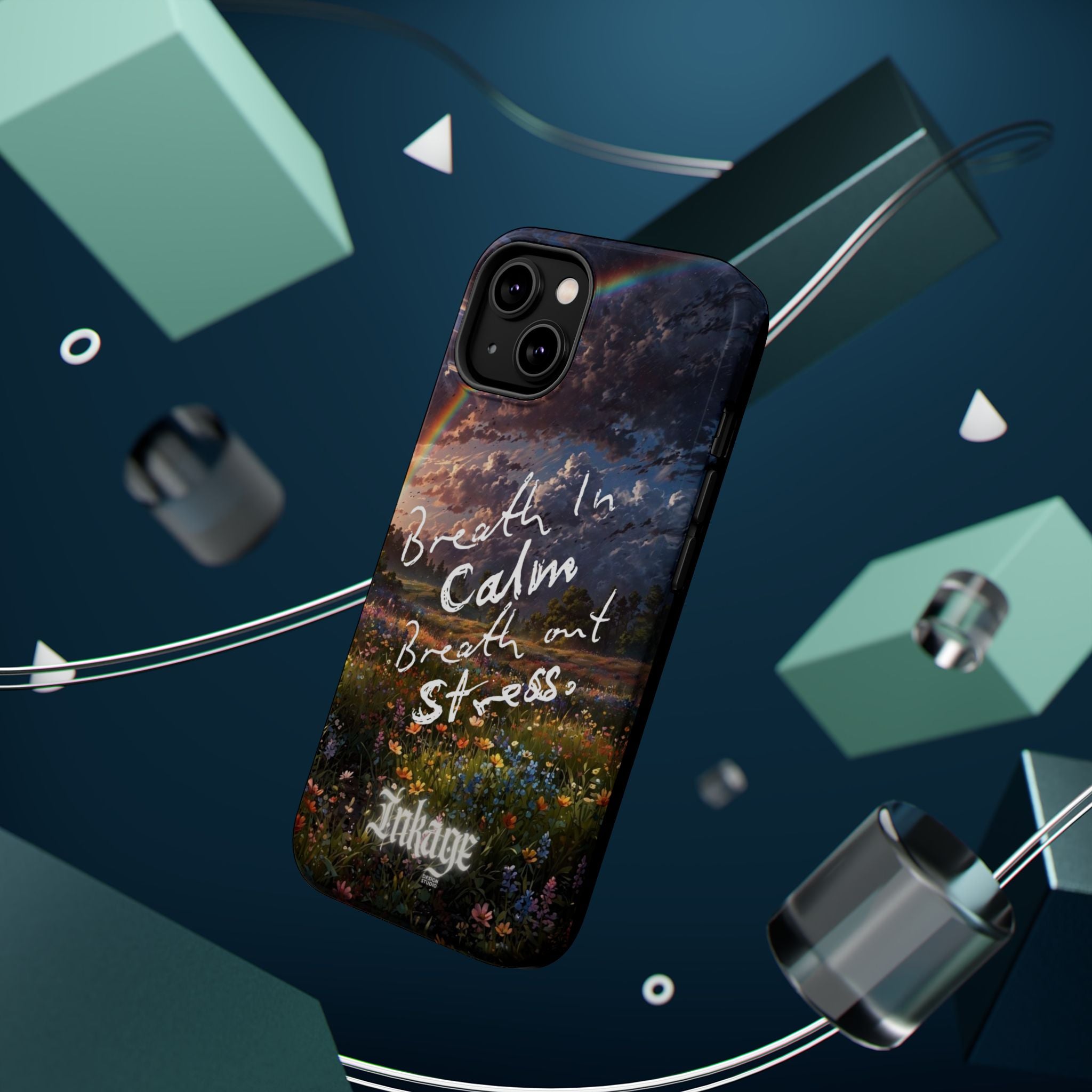 "Breath in Calm Breath out Stress" Magnetic Phone Cases (Quote)