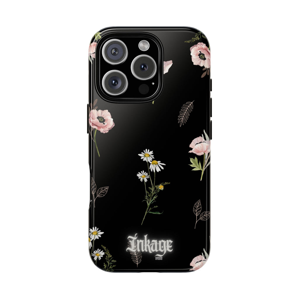Elegant Black Florals Tough Phone Cases (Minimal)