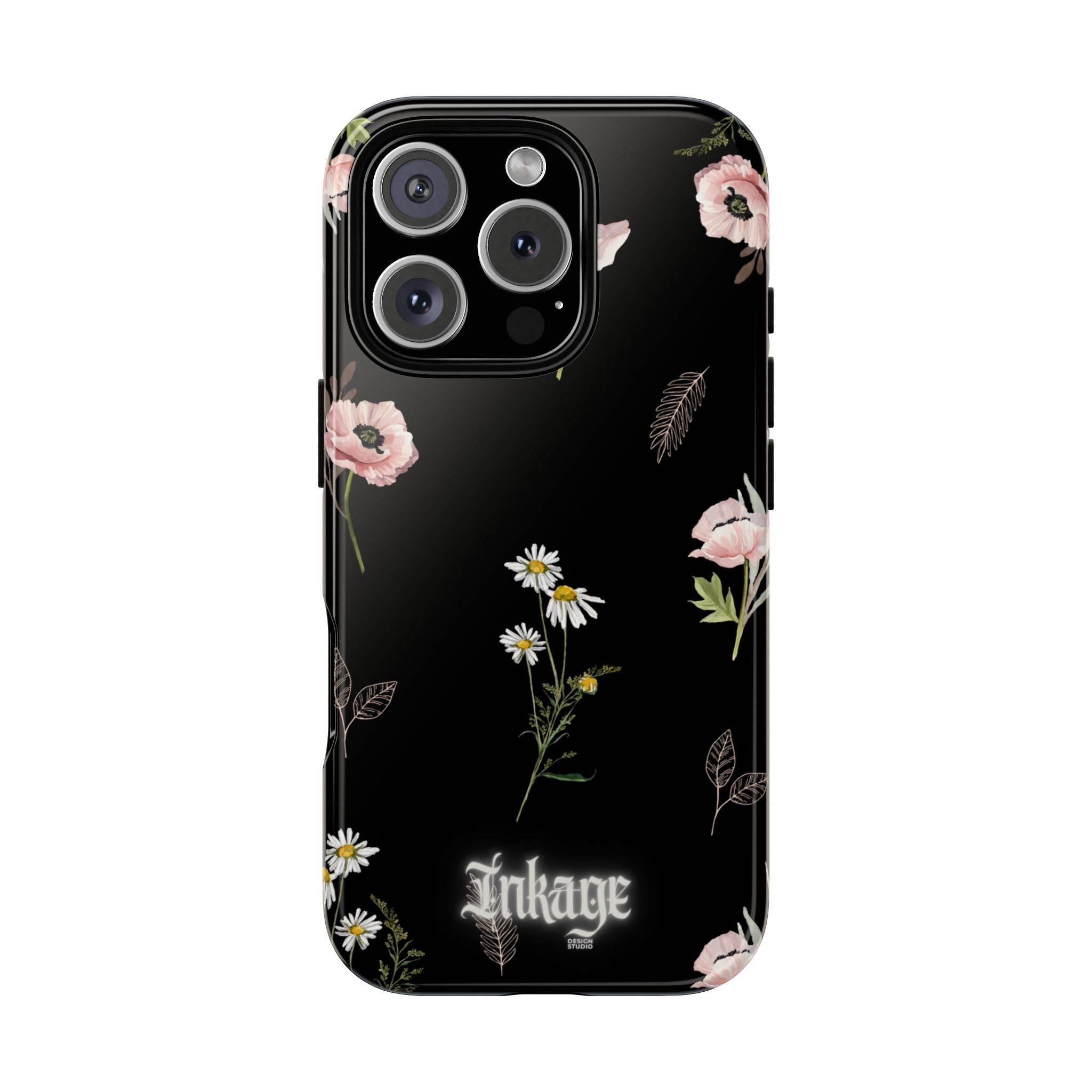 Elegant Black Florals Tough Phone Cases (Minimal)