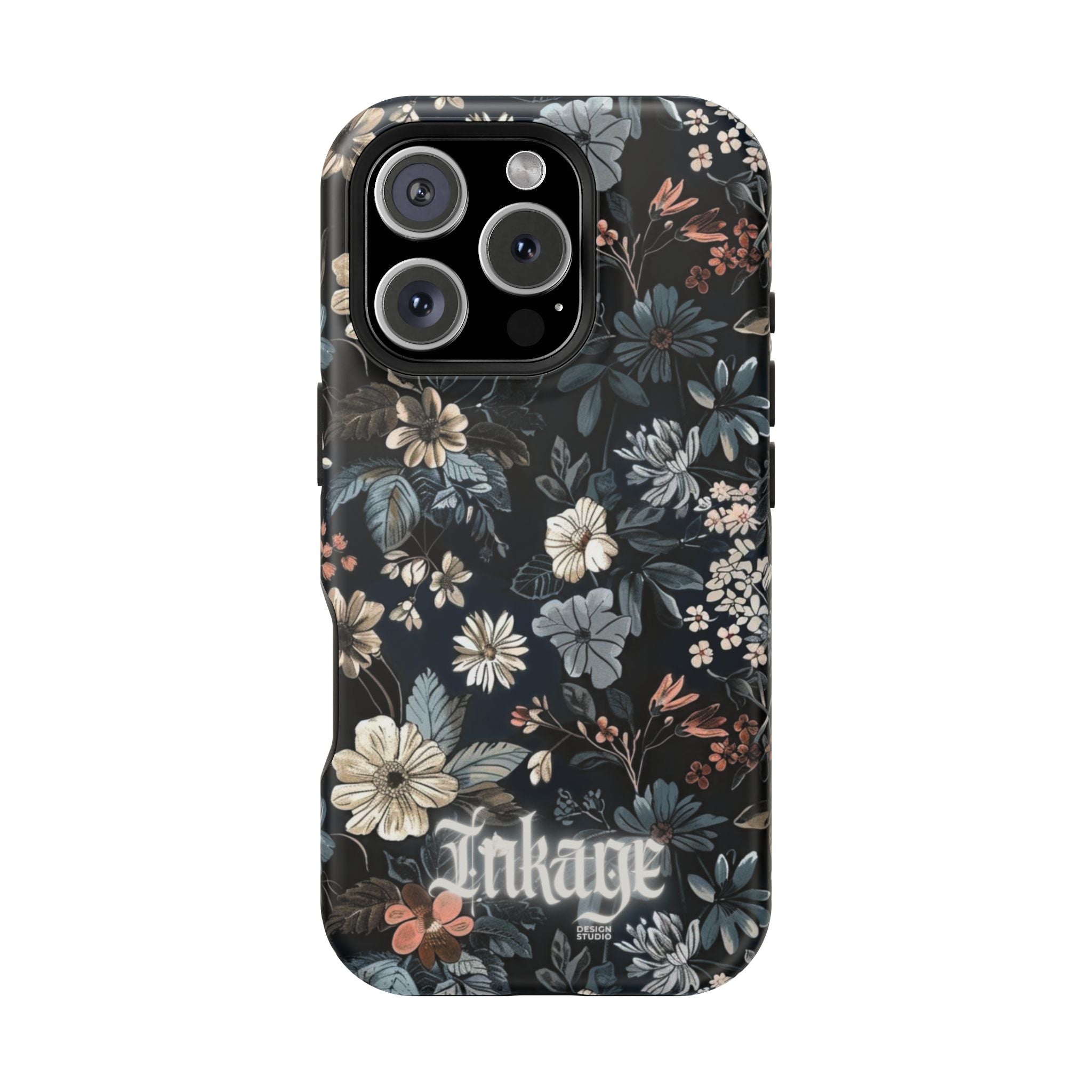 Black Florals Magnetic Phone Cases (Minimal)