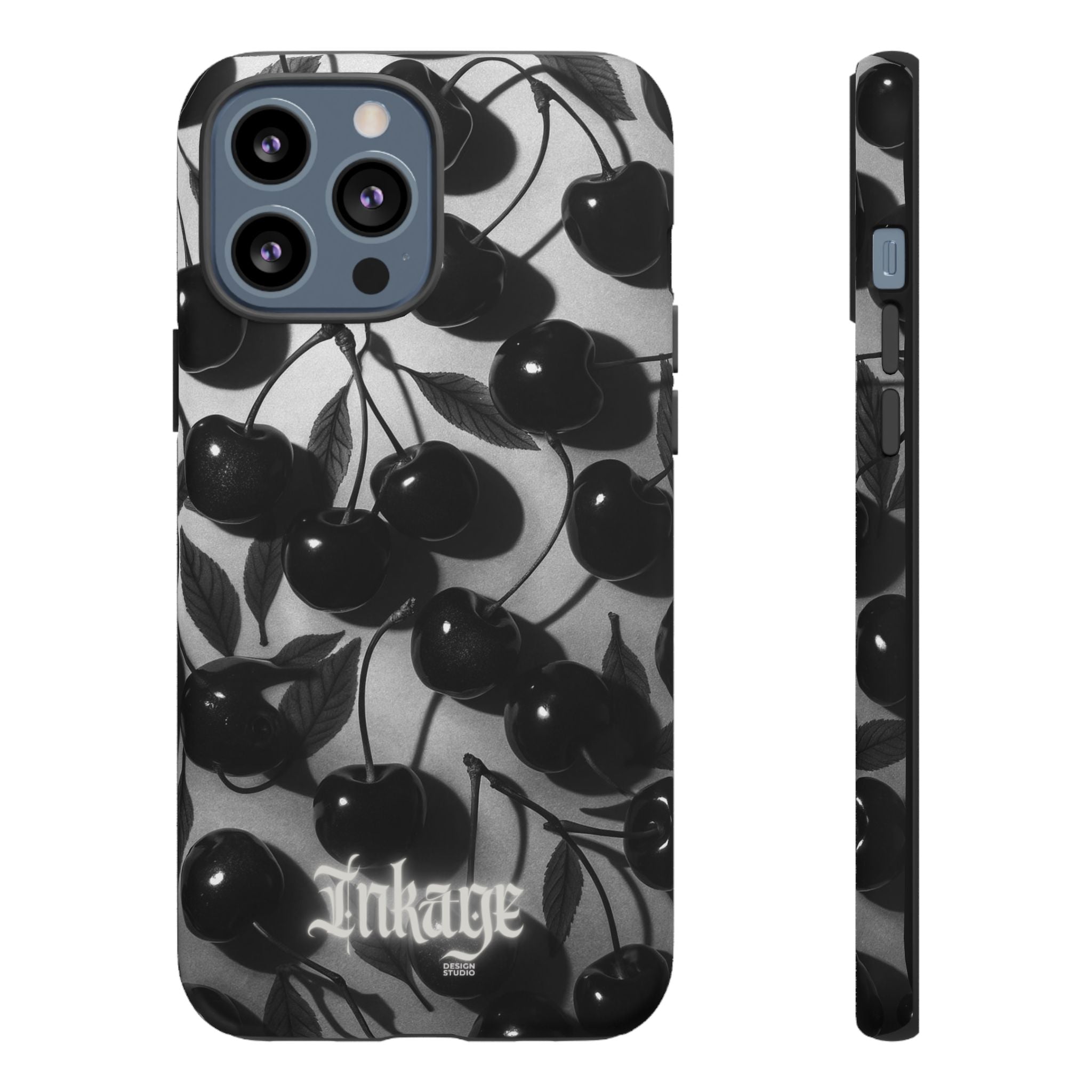 Black Cherry Print Tough Phone Cases (Minimal)