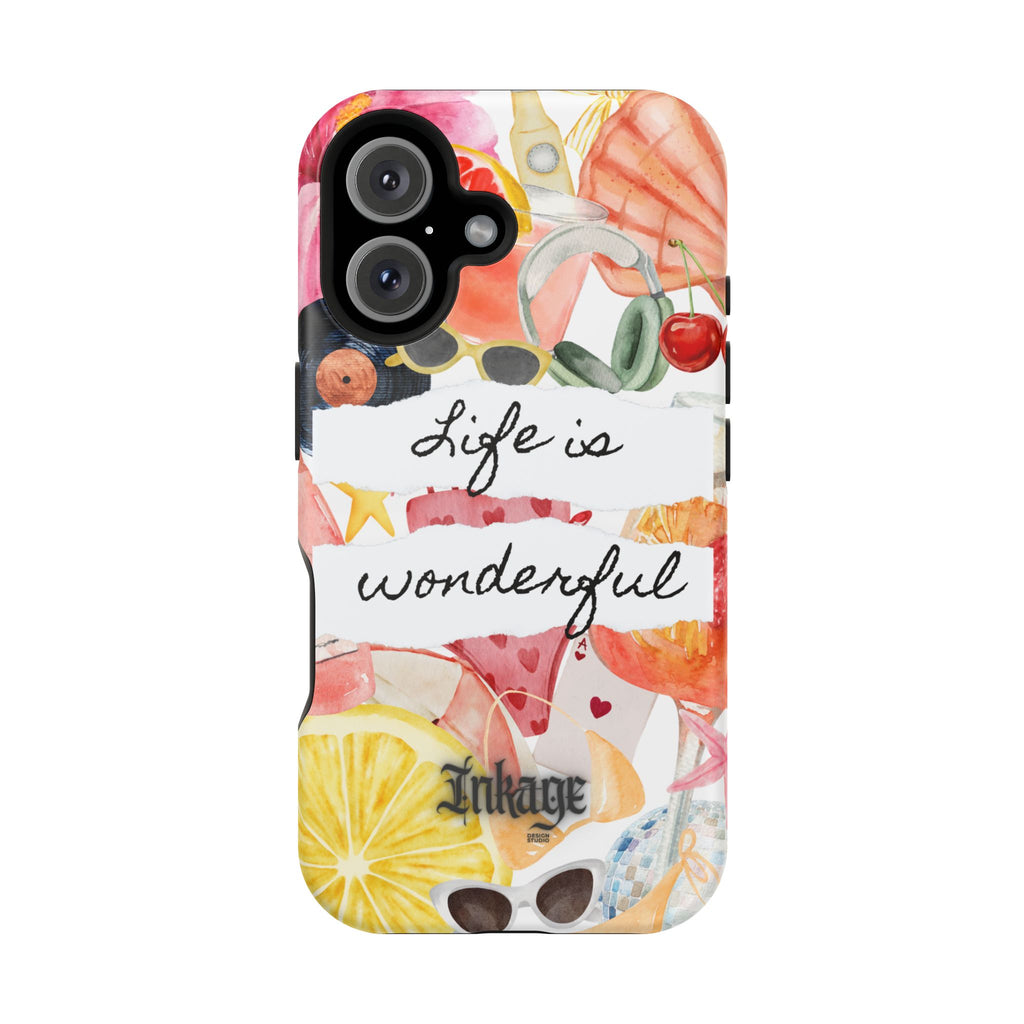 "Life is Wonderful" Quote Magnetic Phone Cases