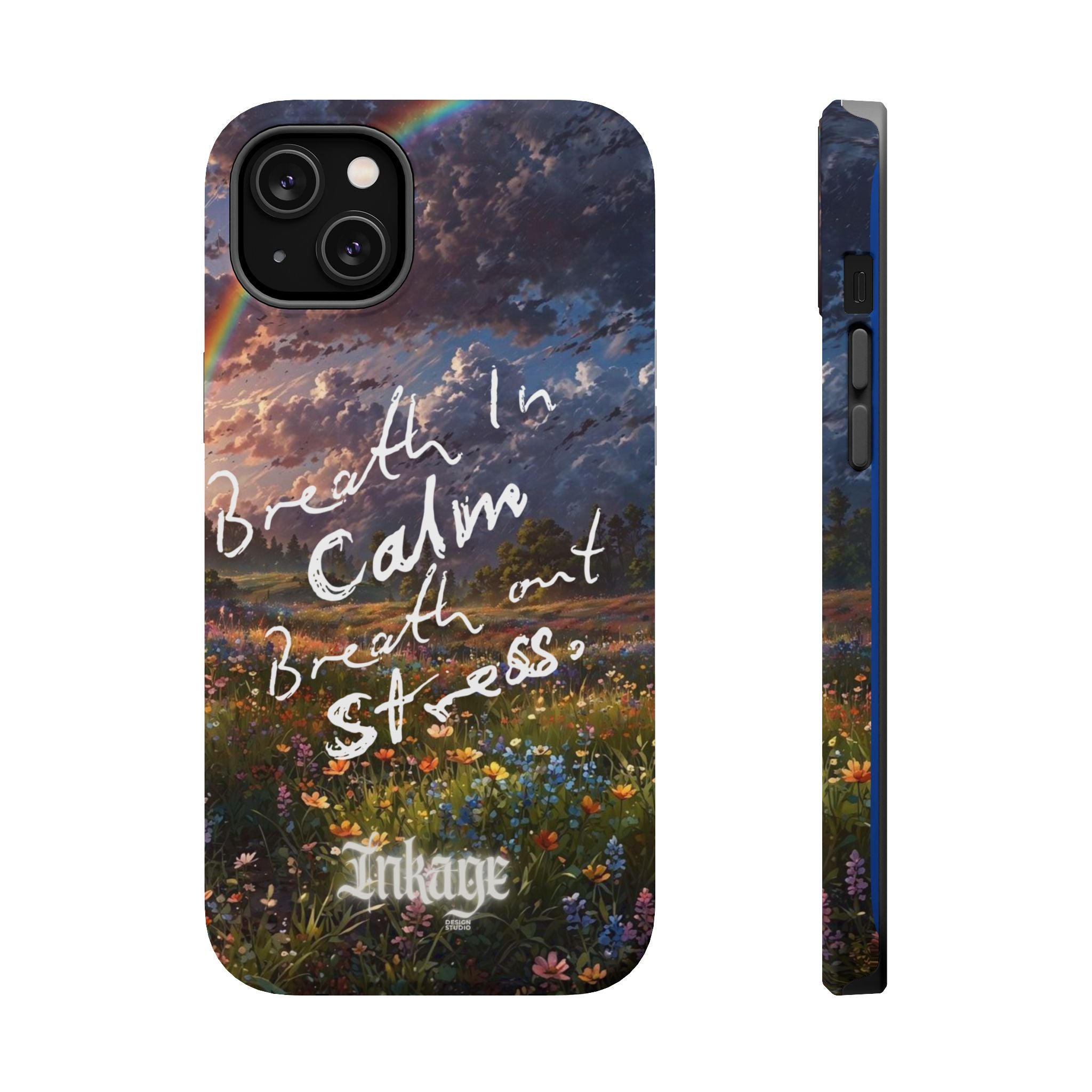 "Breath in Calm Breath out Stress" Quote Magnetic Phone Cases