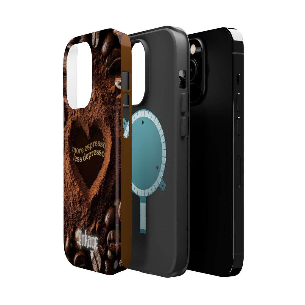 "More Espresso Less Depresso" Magnetic Phone Cases (Quote)