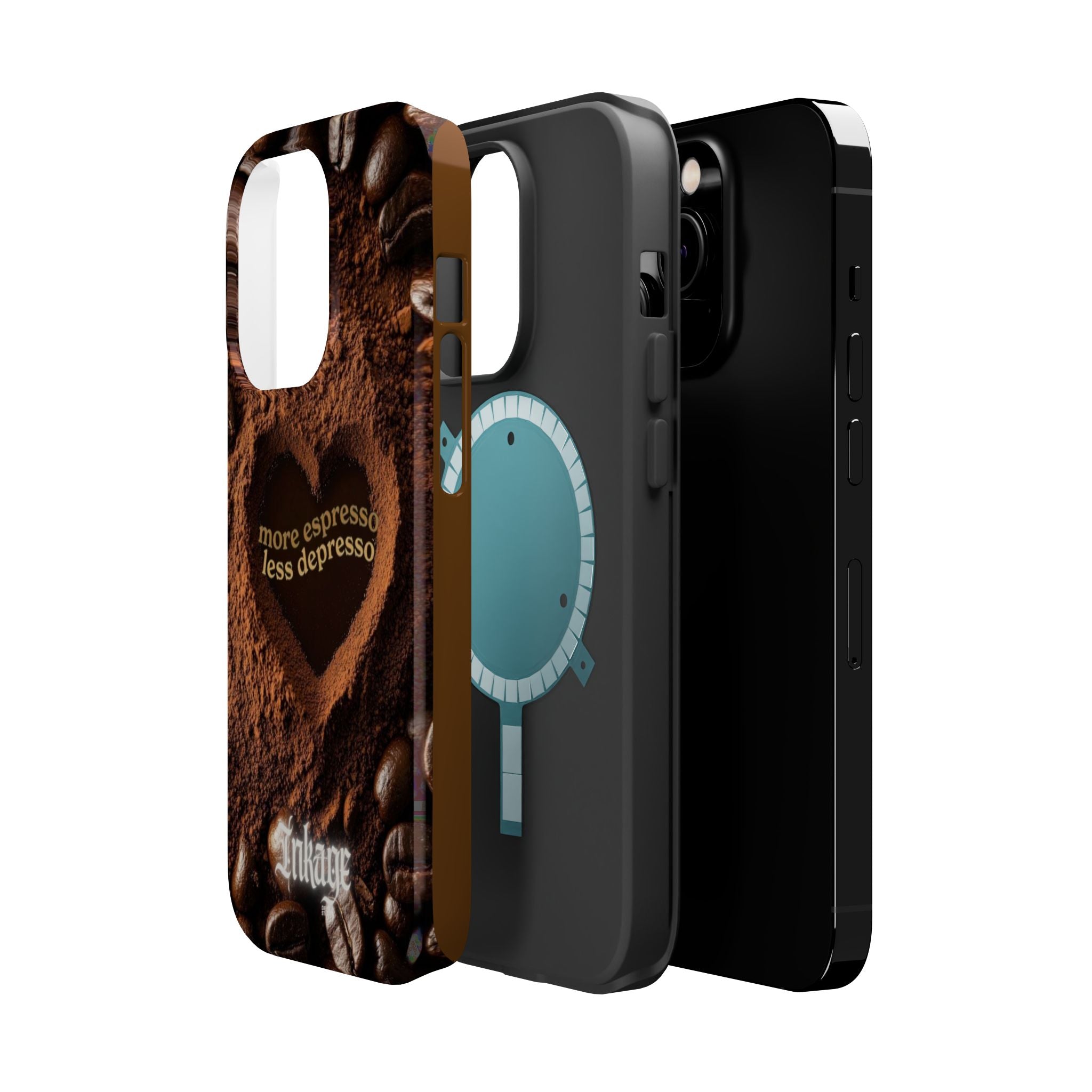 "More Espresso Less Depresso" Magnetic Phone Cases (Quote)
