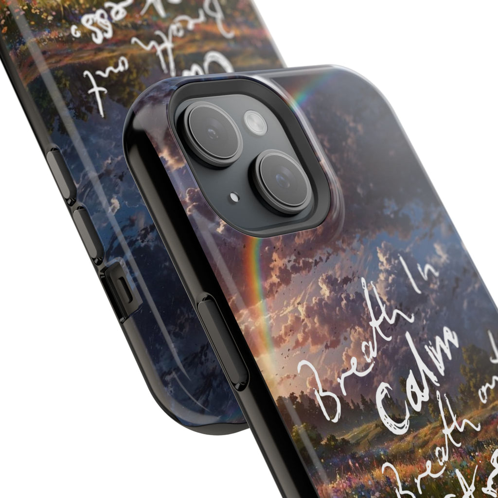 "Breath in Calm Breath out Stress" Magnetic Phone Cases (Quote)