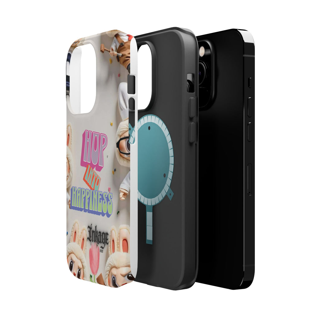 "Hop Into Happiness" Quote Magnetic Phone Case (Animation)