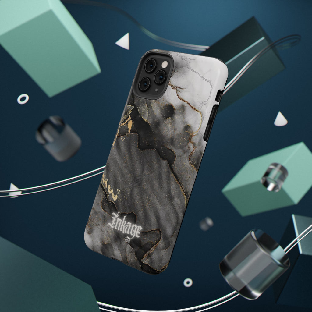 White Noir Marble Gold Foil Magnetic Phone Cases