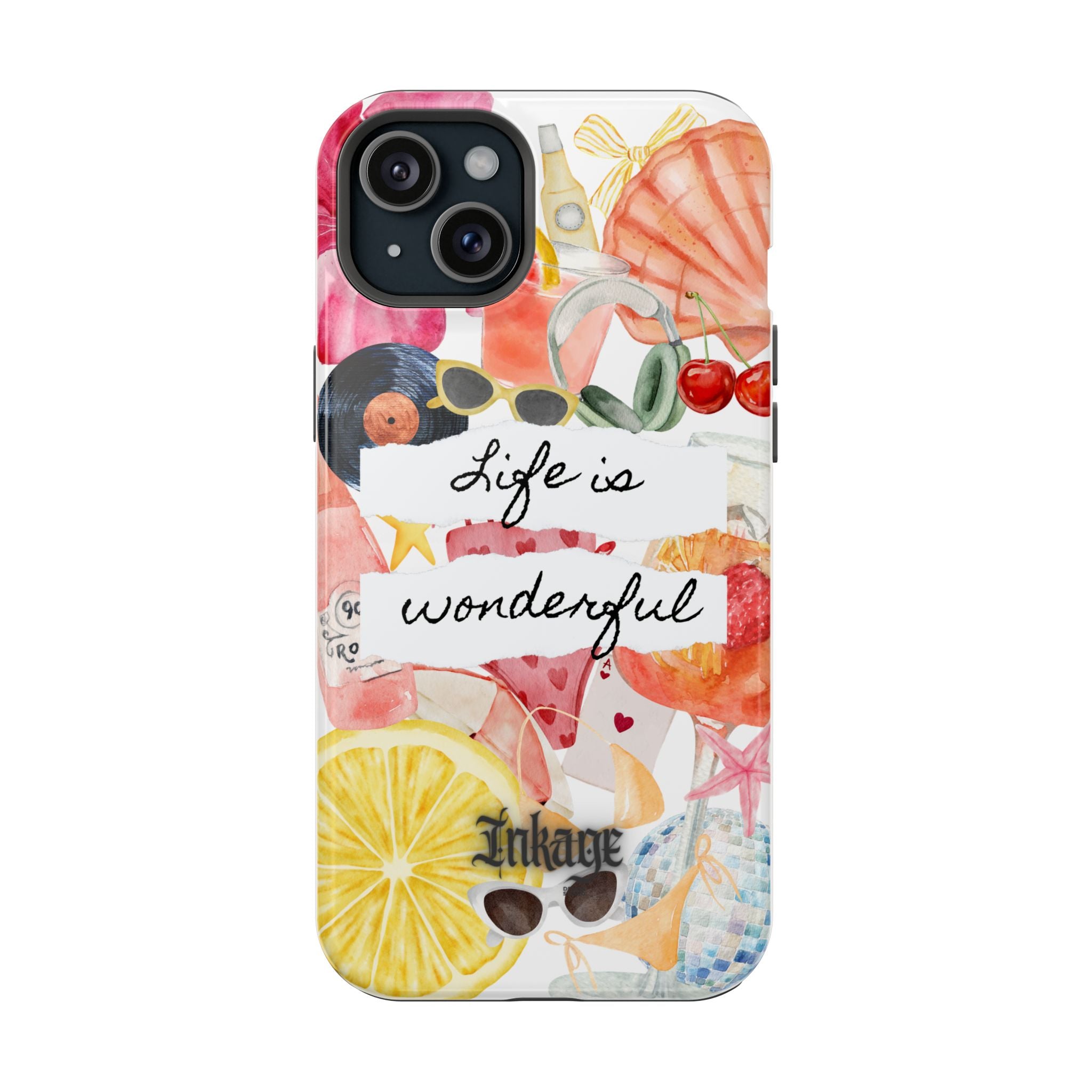 "Life is Wonderful" Quote Magnetic Phone Cases (Quote)