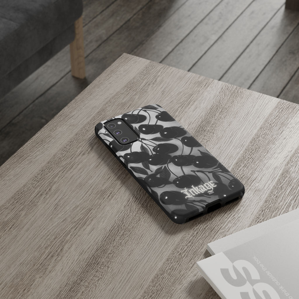 Black Cherry Print Tough Phone Cases (Minimal)