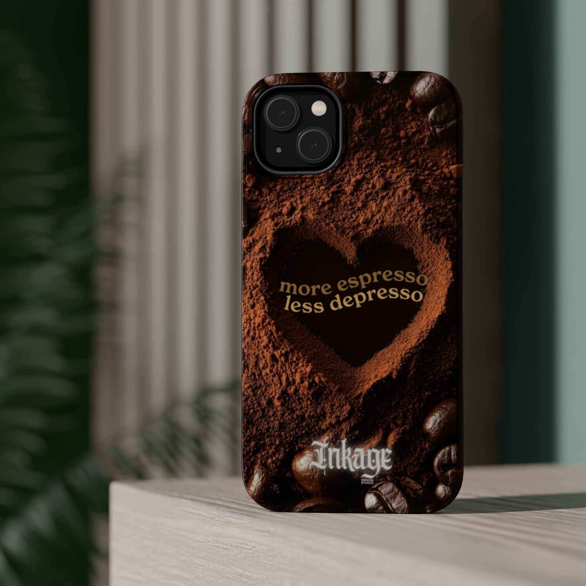 "More Espresso Less Depresso" Quote Magnetic Phone Cases