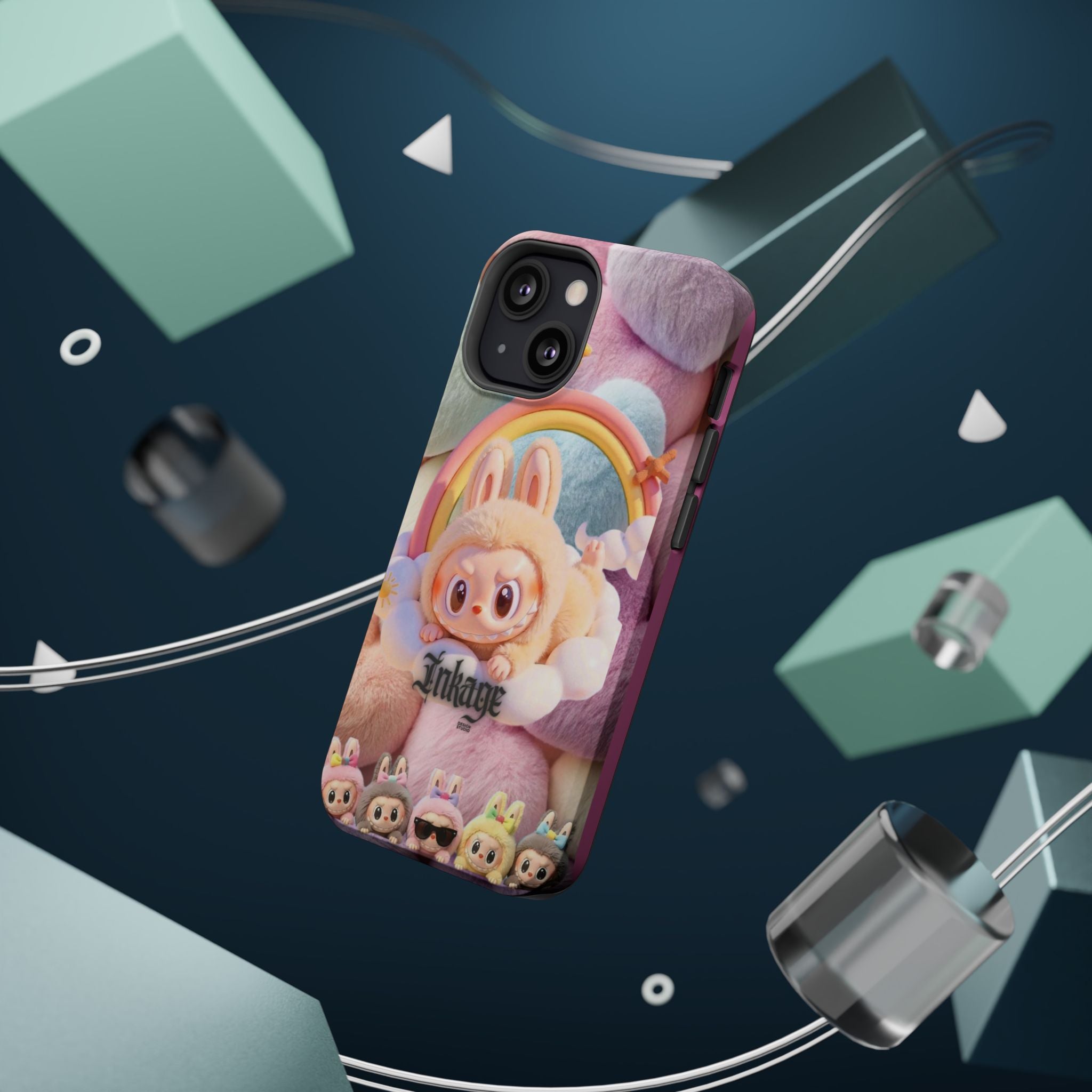 Pastel Rainbow Labubu Magnetic Phone Cases(Animation)