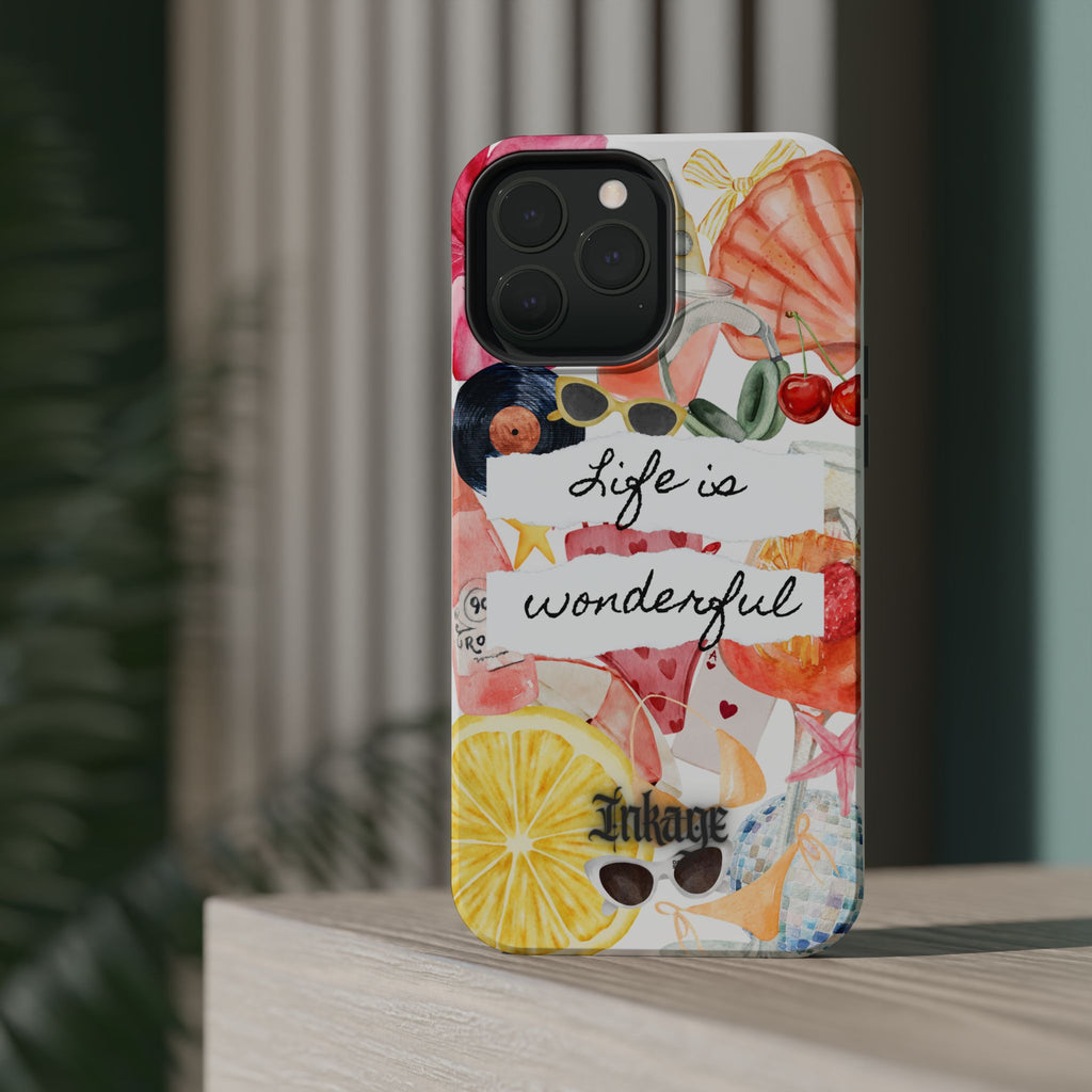 "Life is Wonderful" Quote Magnetic Phone Cases (Quote)