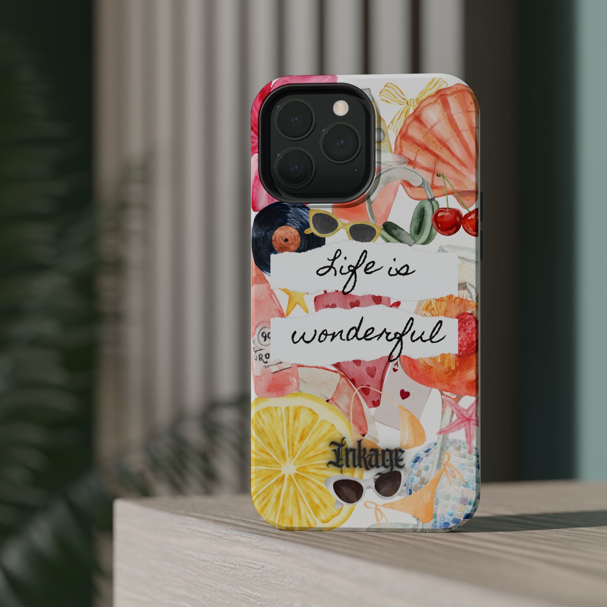"Life is Wonderful" Quote Magnetic Phone Cases (Quote)
