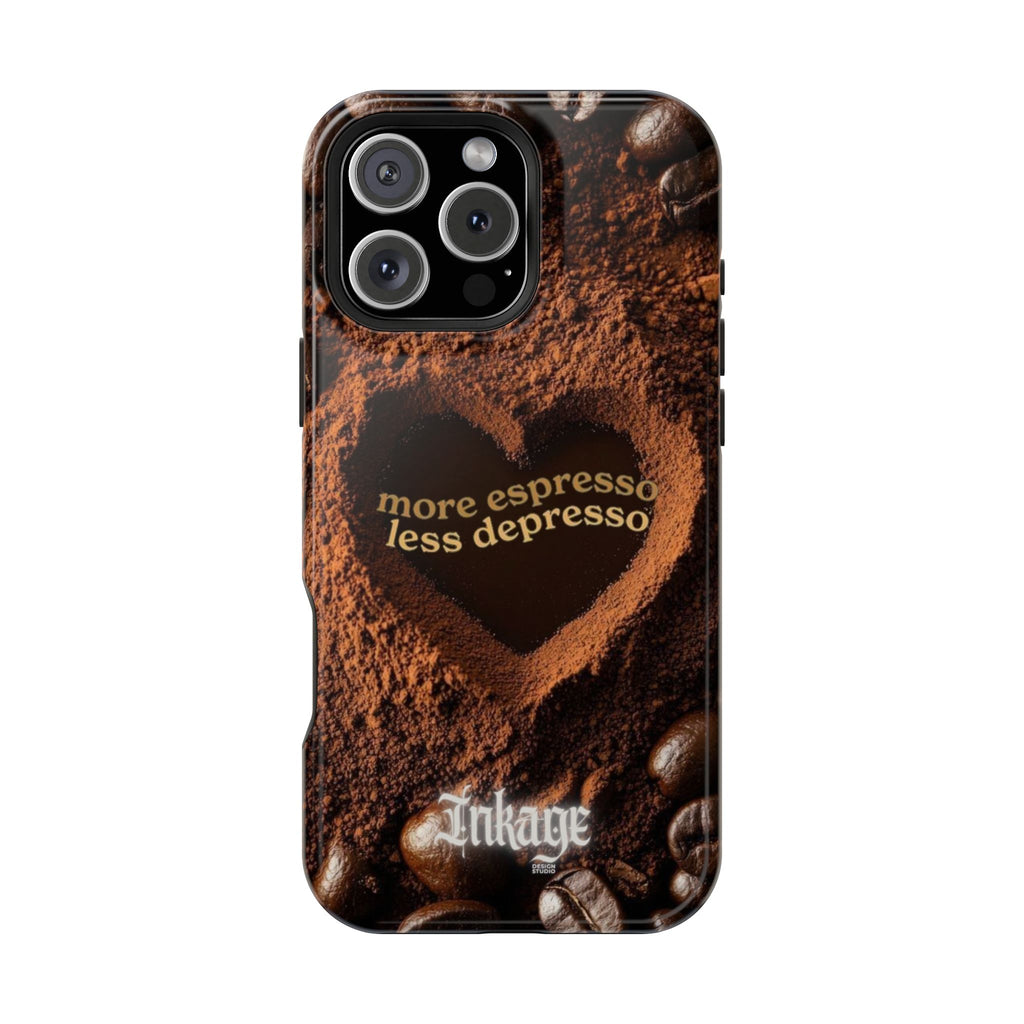 "More Espresso Less Depresso" Quote Magnetic Phone Cases