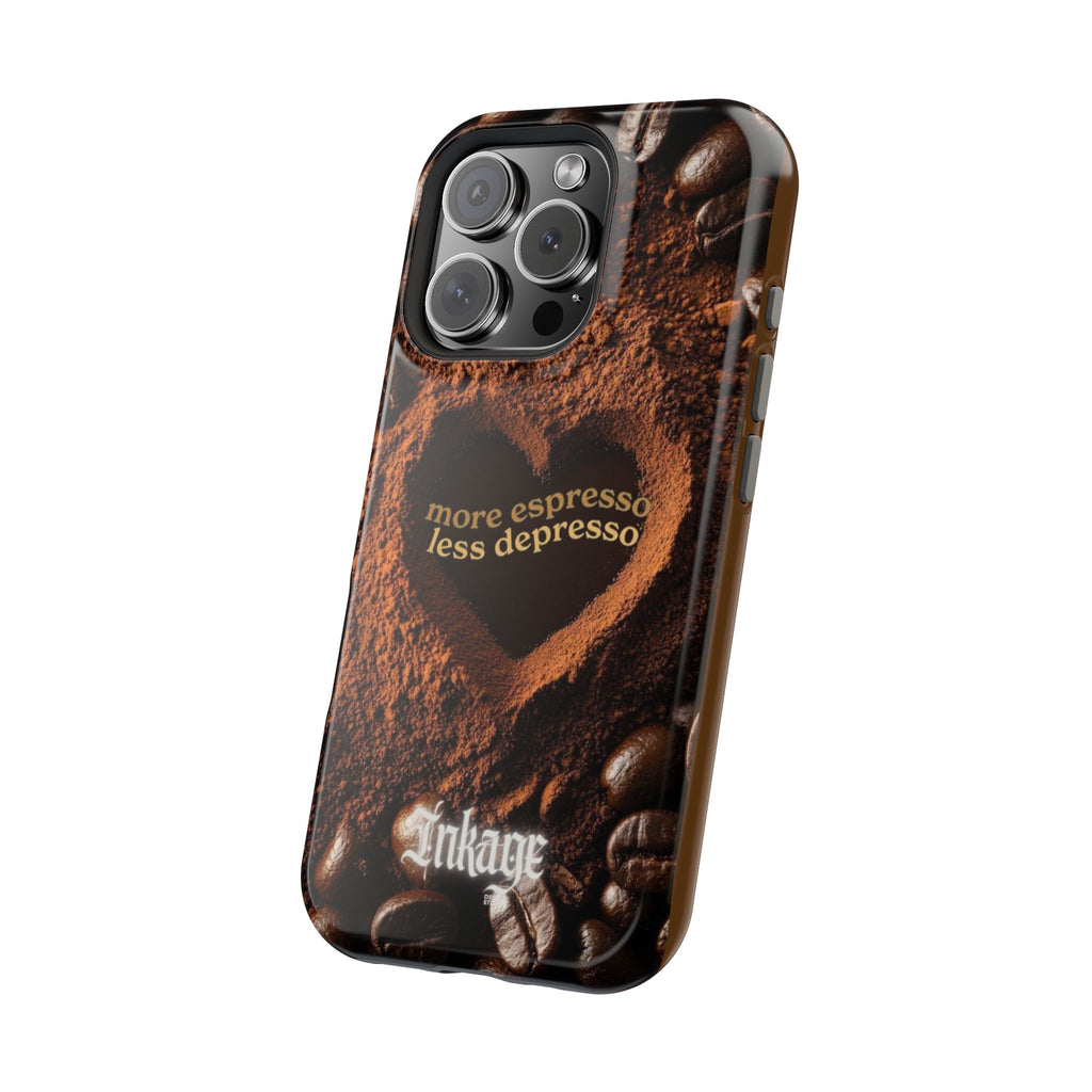 "More Espresso Less Depresso" Magnetic Phone Cases (Quote)
