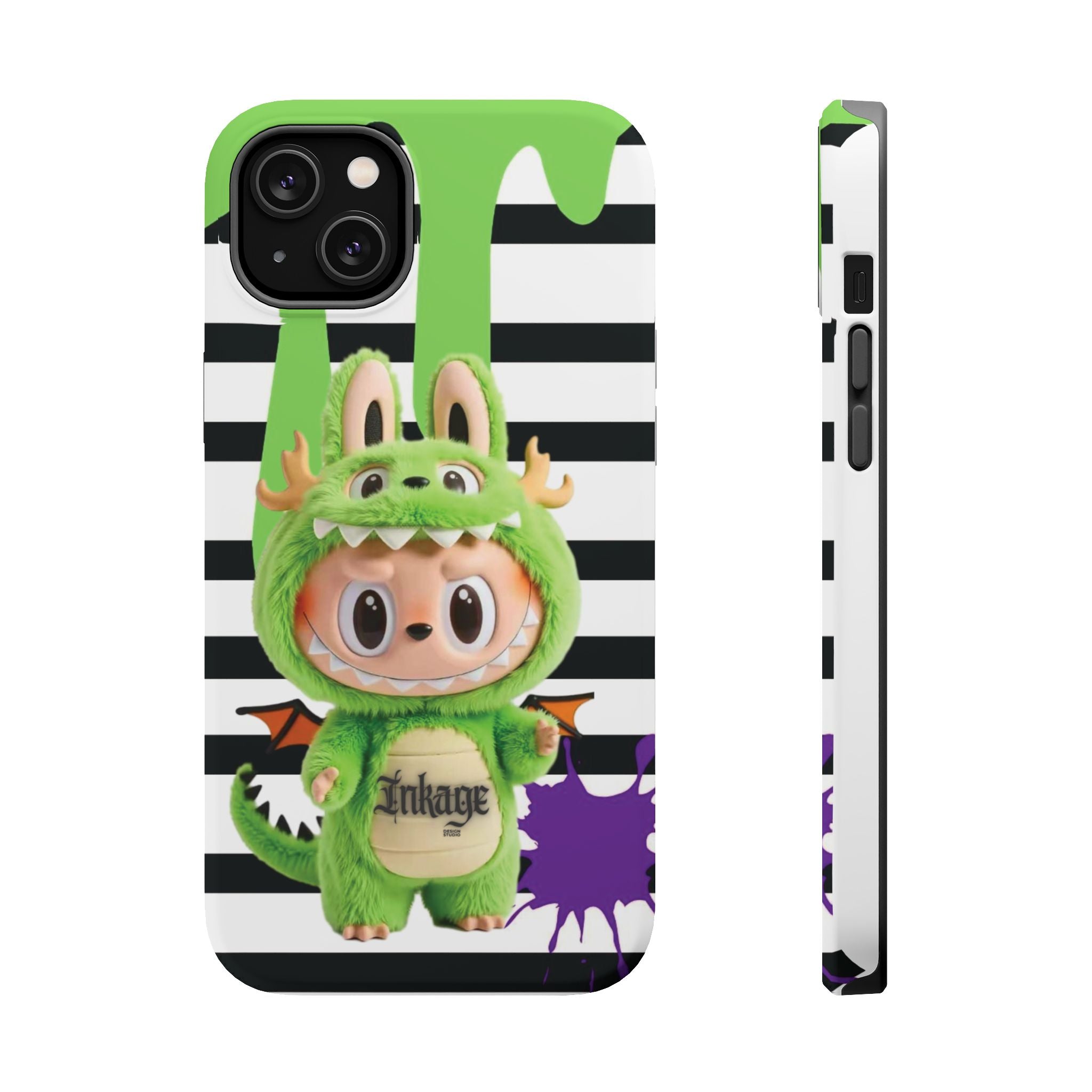 Greenie Labubu Spooky Magnetic Phone Case (Animation)