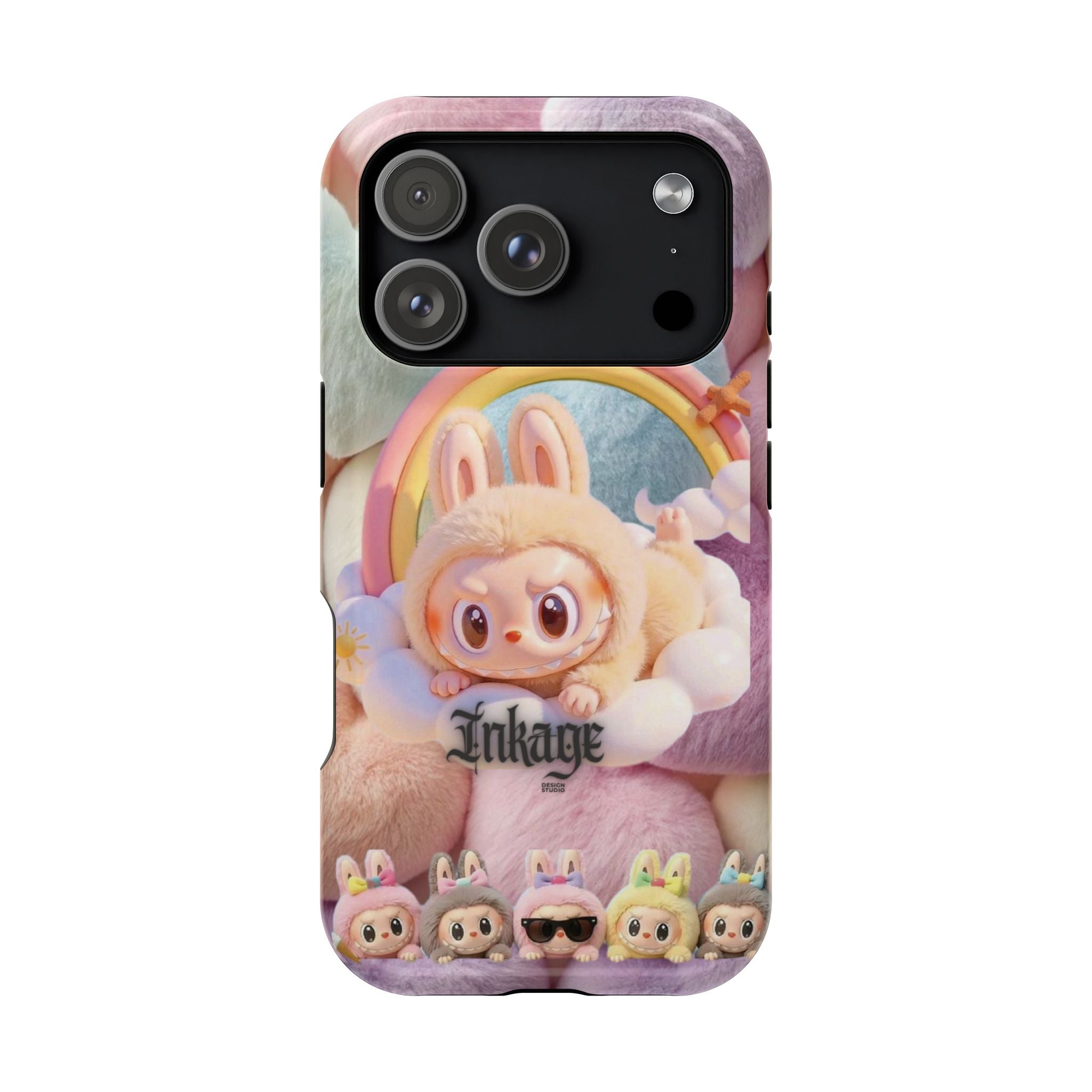 Pastel Rainbow Labubu Magnetic Phone Cases(Animation)