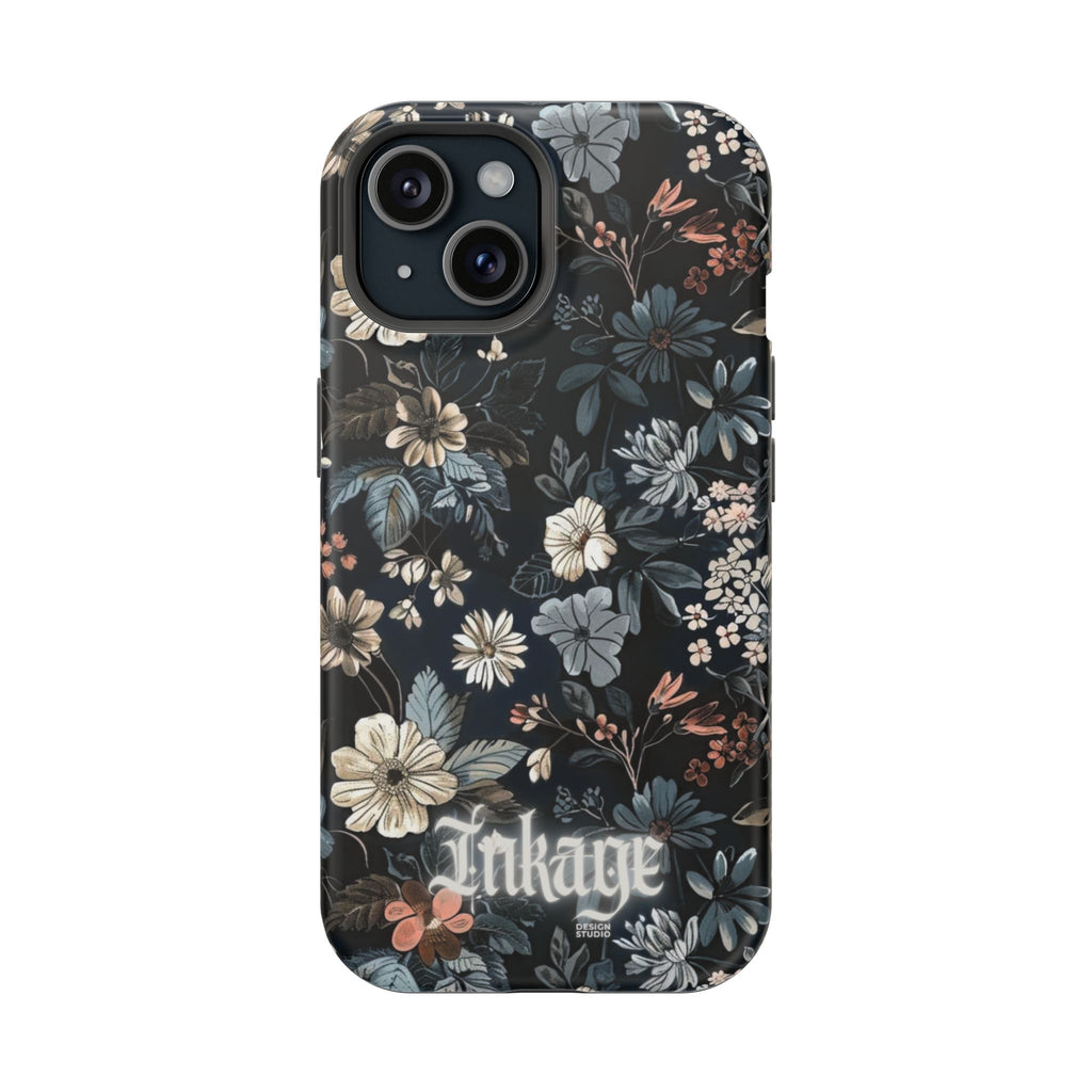 Black Florals Magnetic Phone Cases (Minimal)