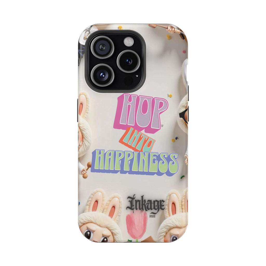 "Hop Into Happiness" Quote Magnetic Phone Case (Animation)