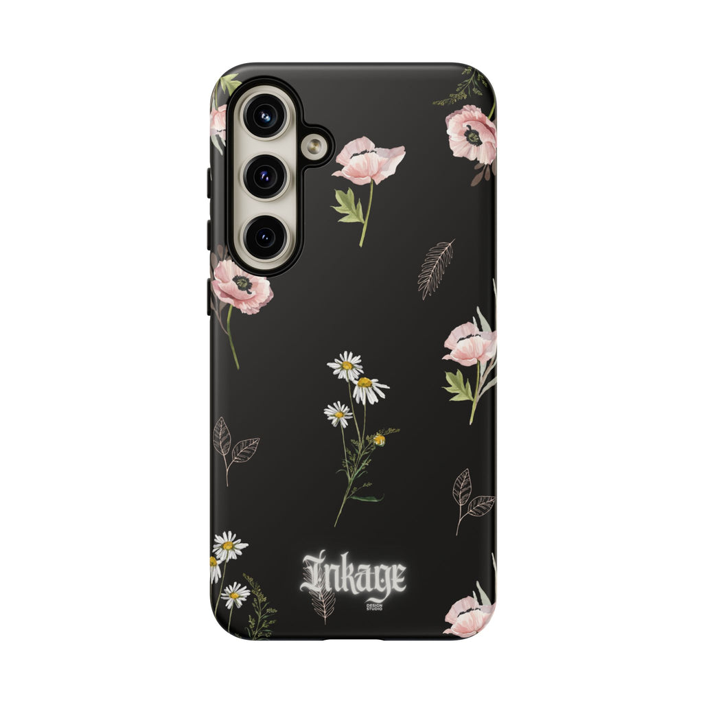 Elegant Black Florals Tough Phone Cases (Minimal)
