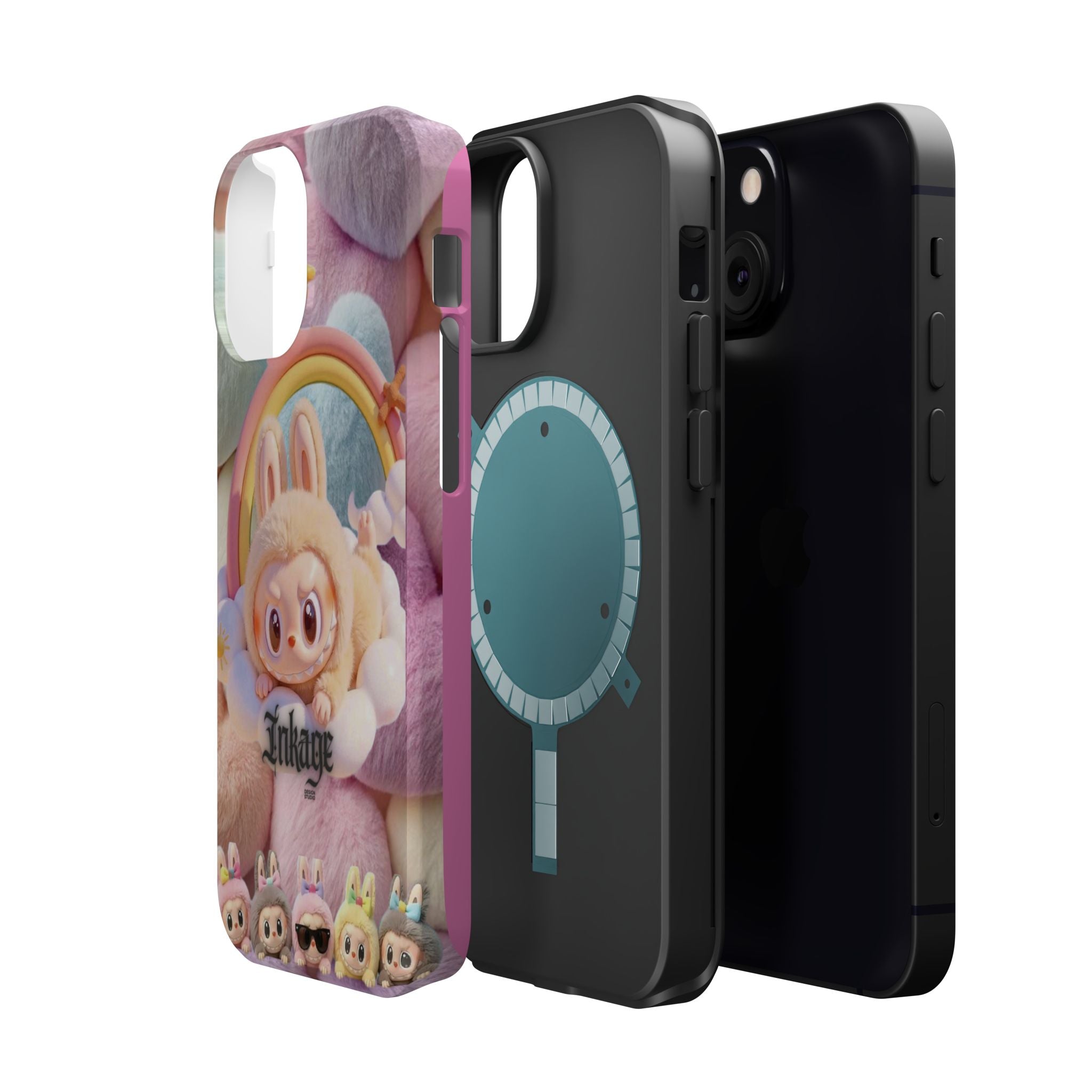 Pastel Rainbow Labubu Magnetic Phone Cases(Animation)