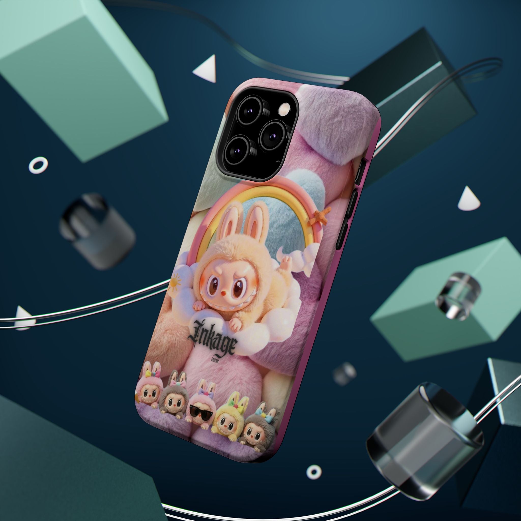 Pastel Rainbow Labubu Magnetic Phone Cases(Animation)