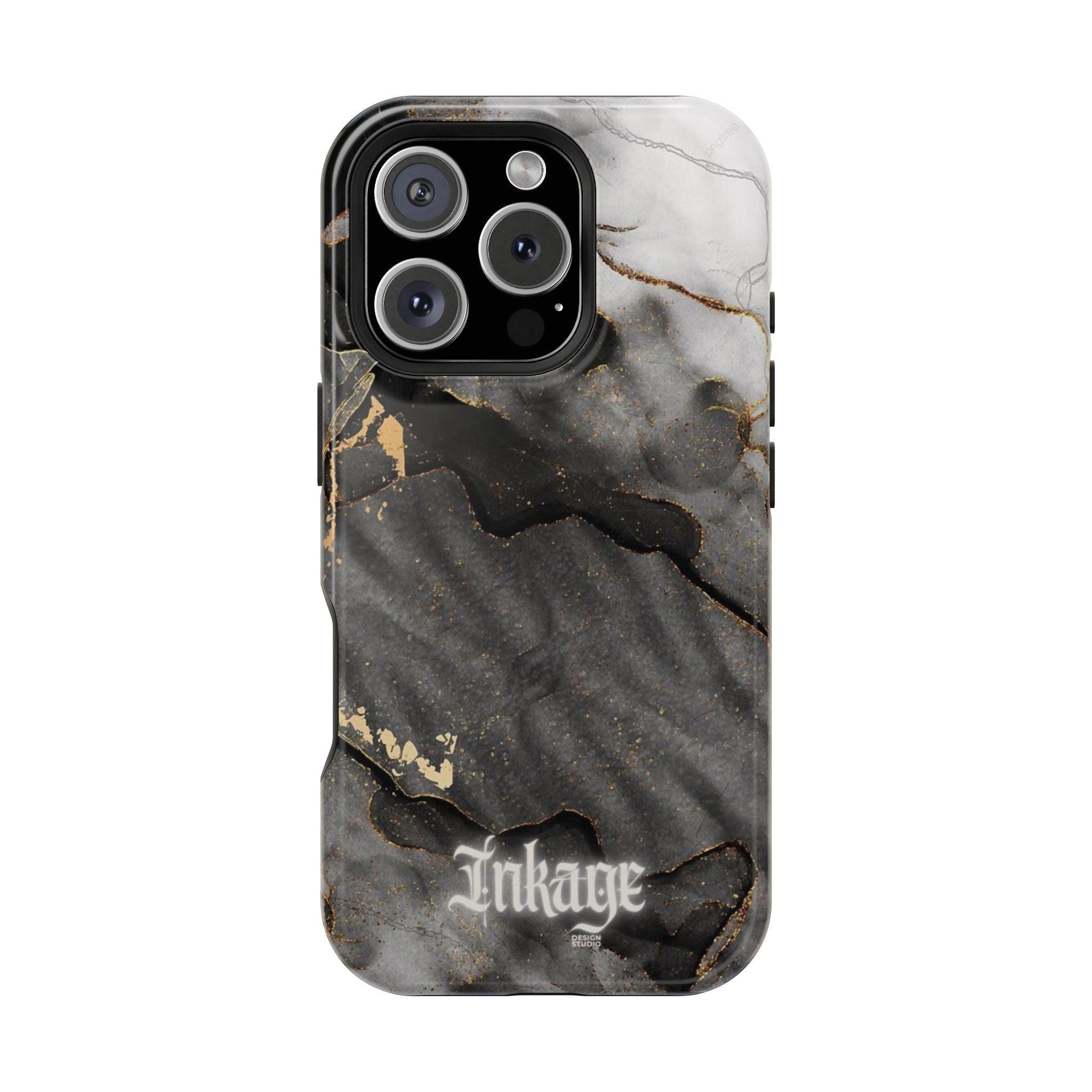 White Noir Marble Gold Foil Magnetic Phone Cases