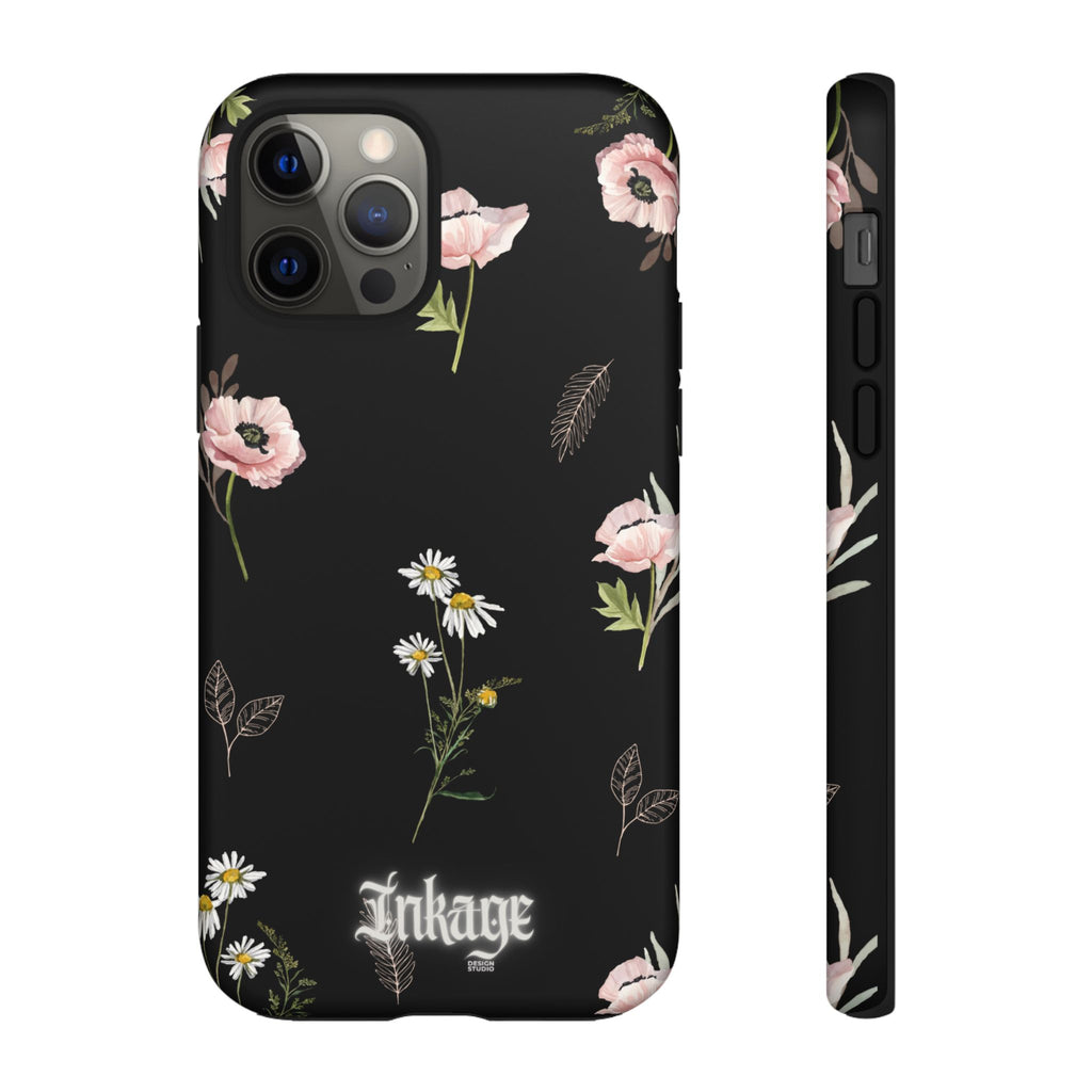 Elegant Black Florals Tough Phone Cases (Minimal)