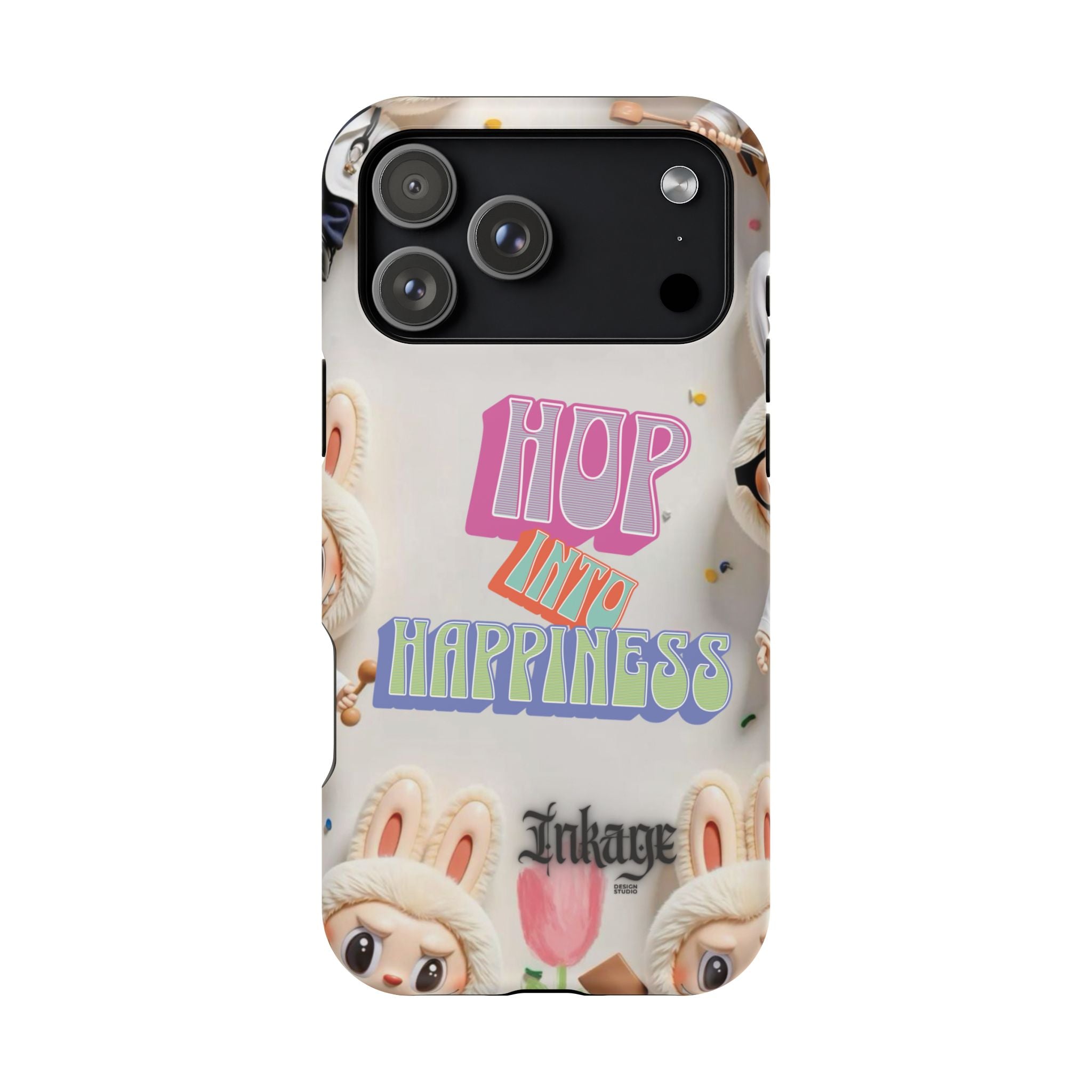 "Hop Into Happiness" Quote Magnetic Phone Case (Animation)