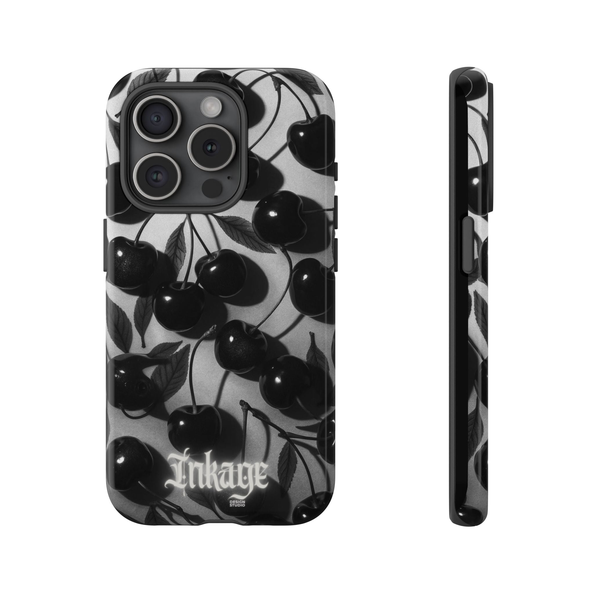 Black Cherry Print Tough Phone Cases (Minimal)