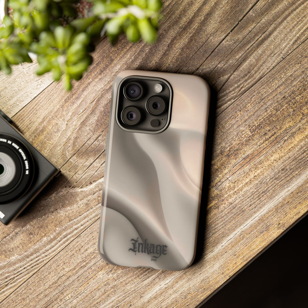 Beige Wavy Flow Tough Phone Case (Minimal)