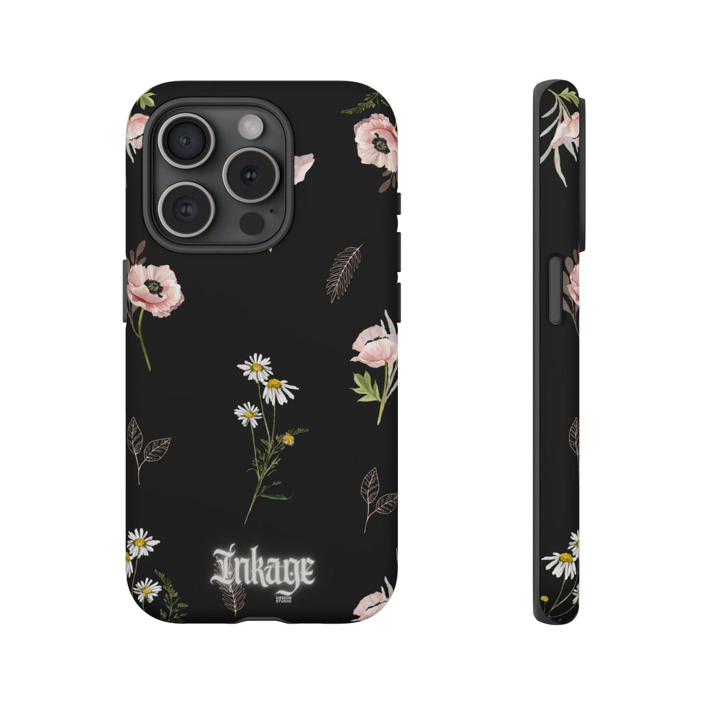 Elegant Black Florals Tough Phone Cases (Minimal)