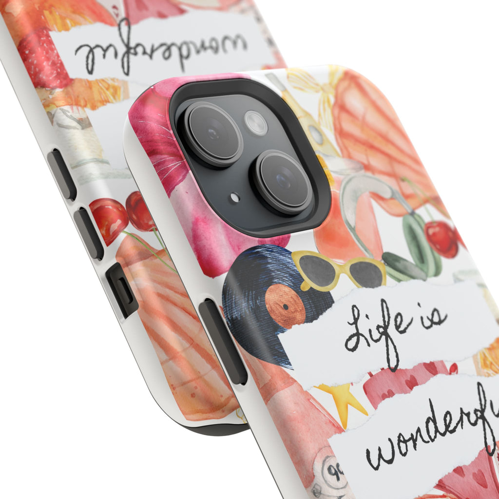 "Life is Wonderful" Quote Magnetic Phone Cases (Quote)