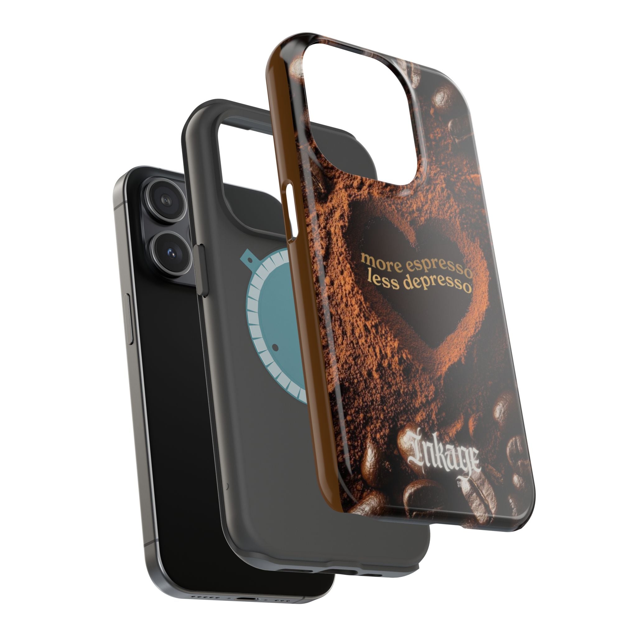 "More Espresso Less Depresso" Magnetic Phone Cases (Quote)