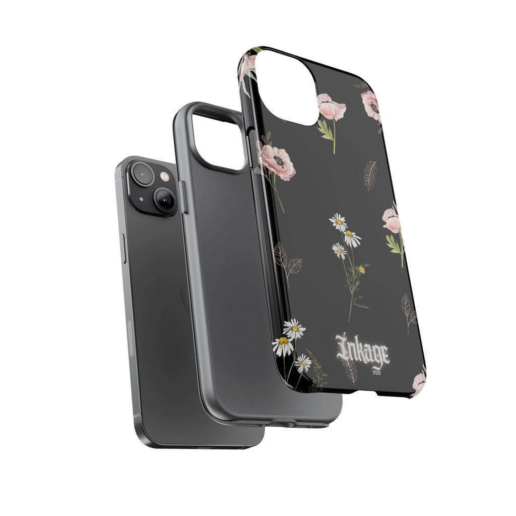 Elegant Black Florals Tough Phone Cases (Minimal)