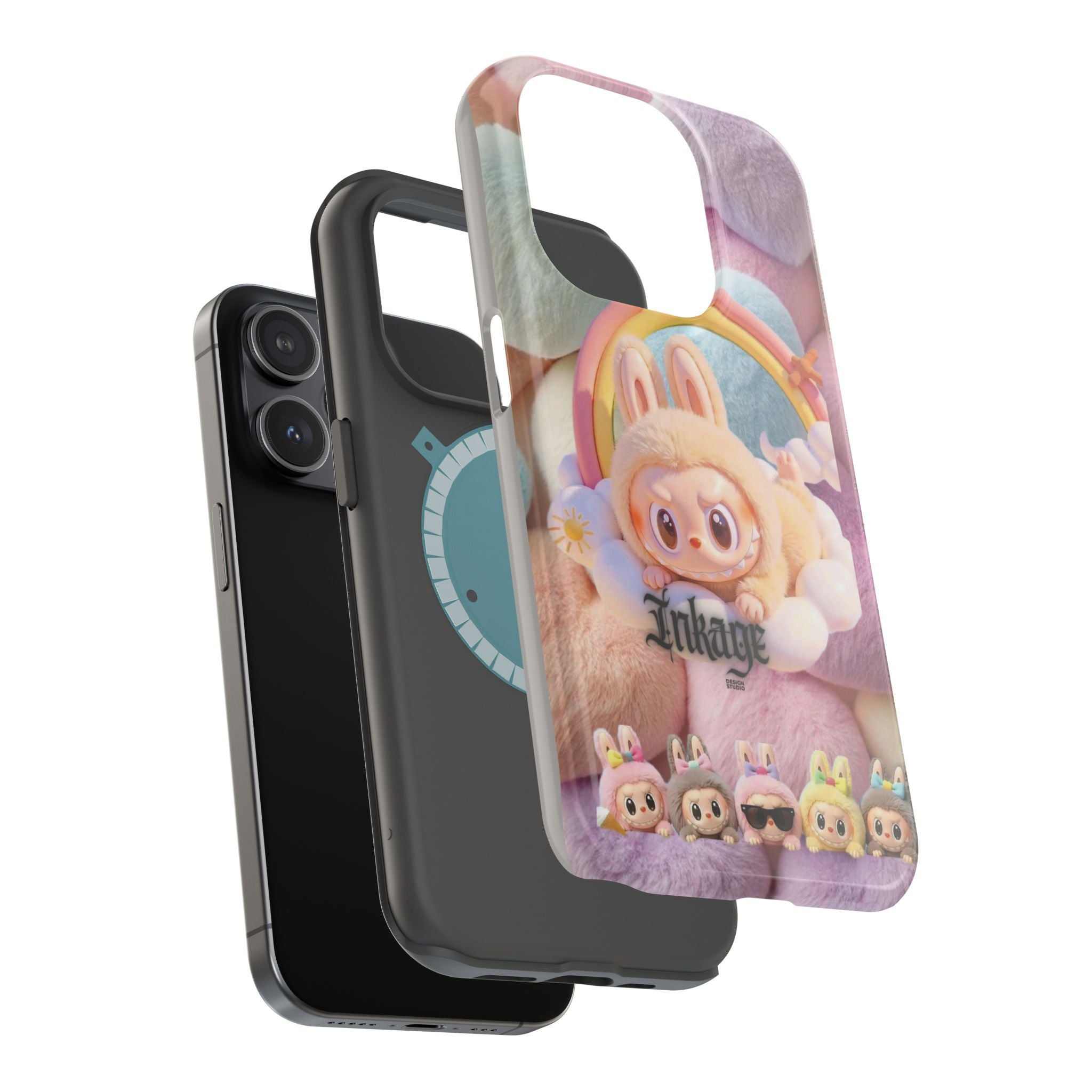 Pastel Rainbow Labubu Magnetic Phone Cases (Animation)